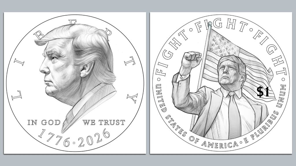 $1 Trump coin: Treasury shares draft design for America's 250th