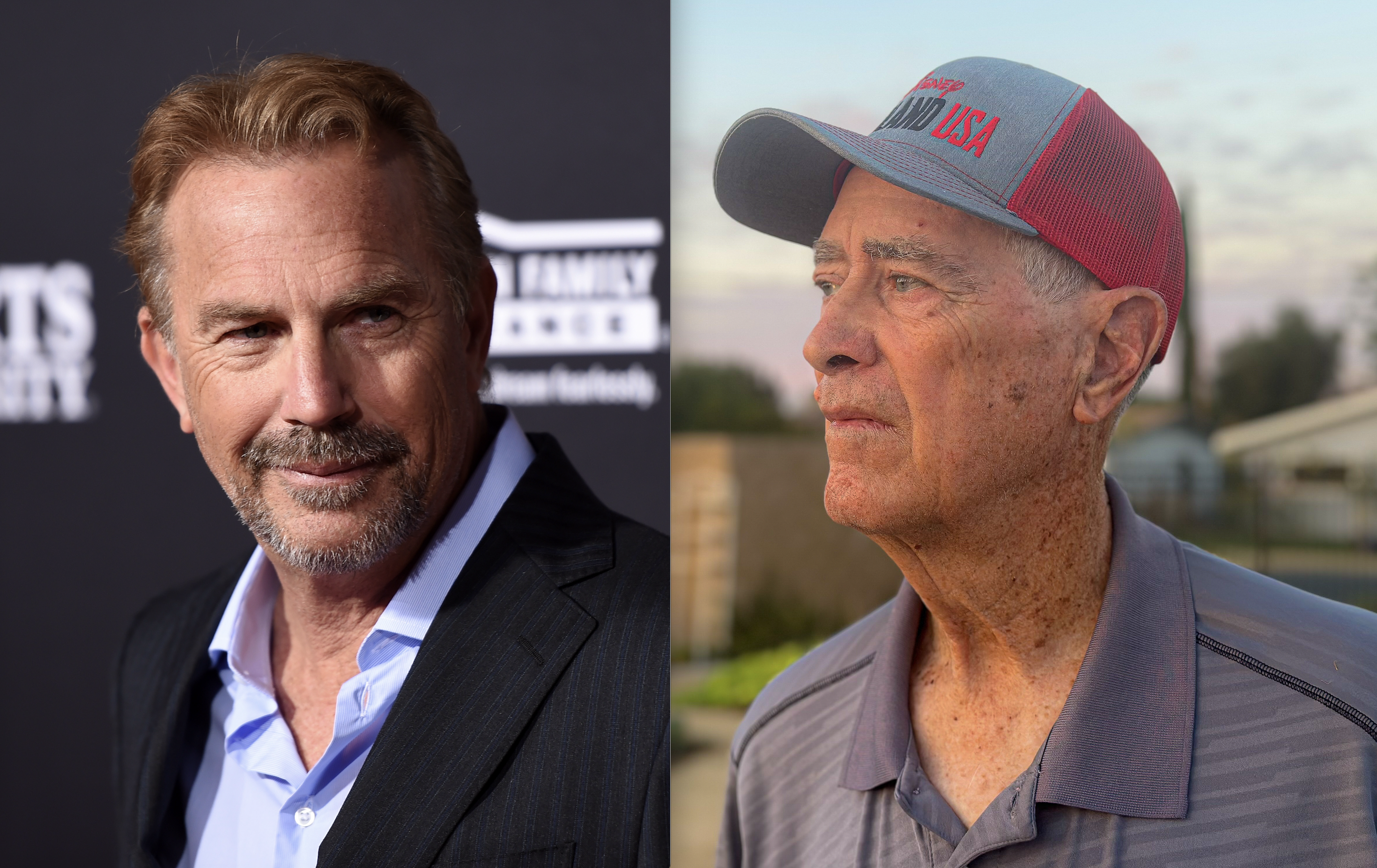 Actor Kevin Costner arrives at the world premiere of Disney's "McFarland, USA" at the El Capitan Theatre on February 9, 2015 in Hollywood, California. The real Jim White in McFarland, California on July 17, 2024. 