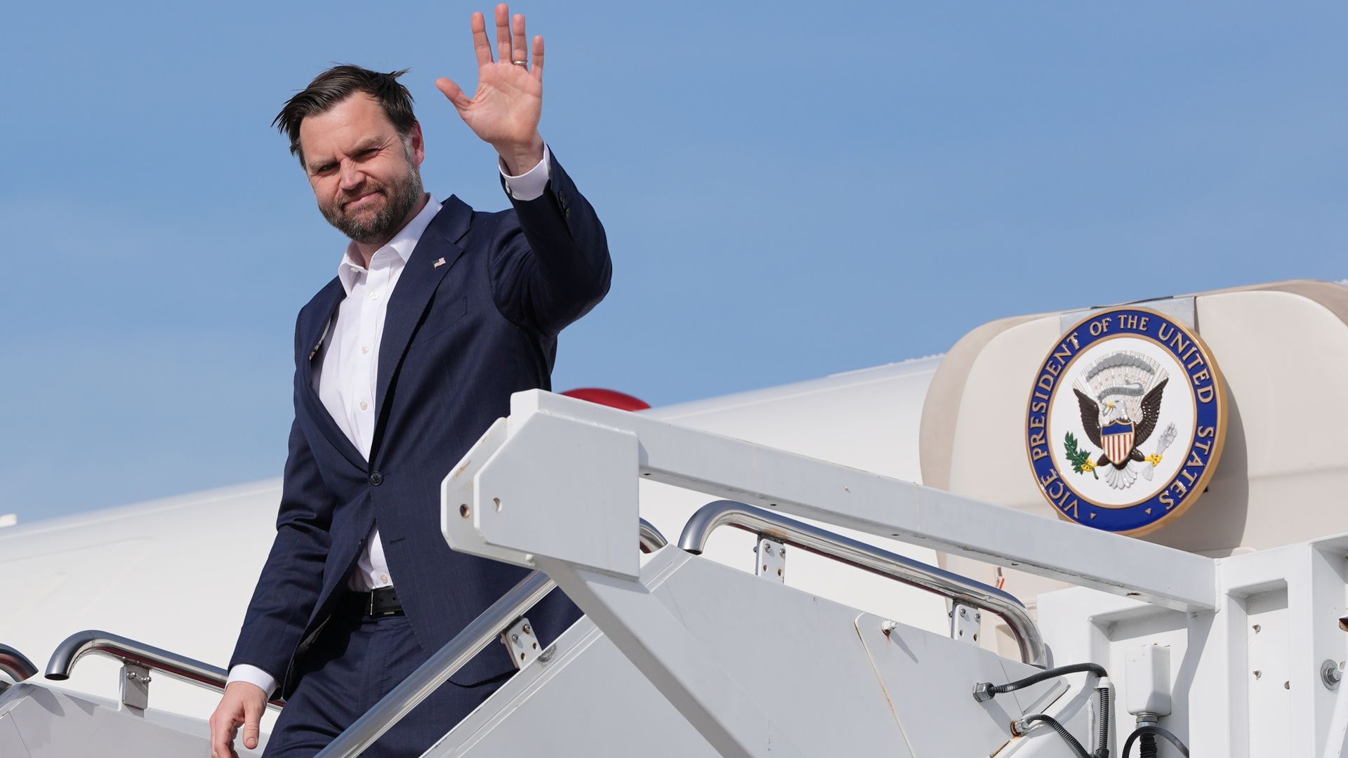 Vice President JD Vance returns to Joint Base Andrews in Maryland yesterday following the Iran talks in Pakistan.