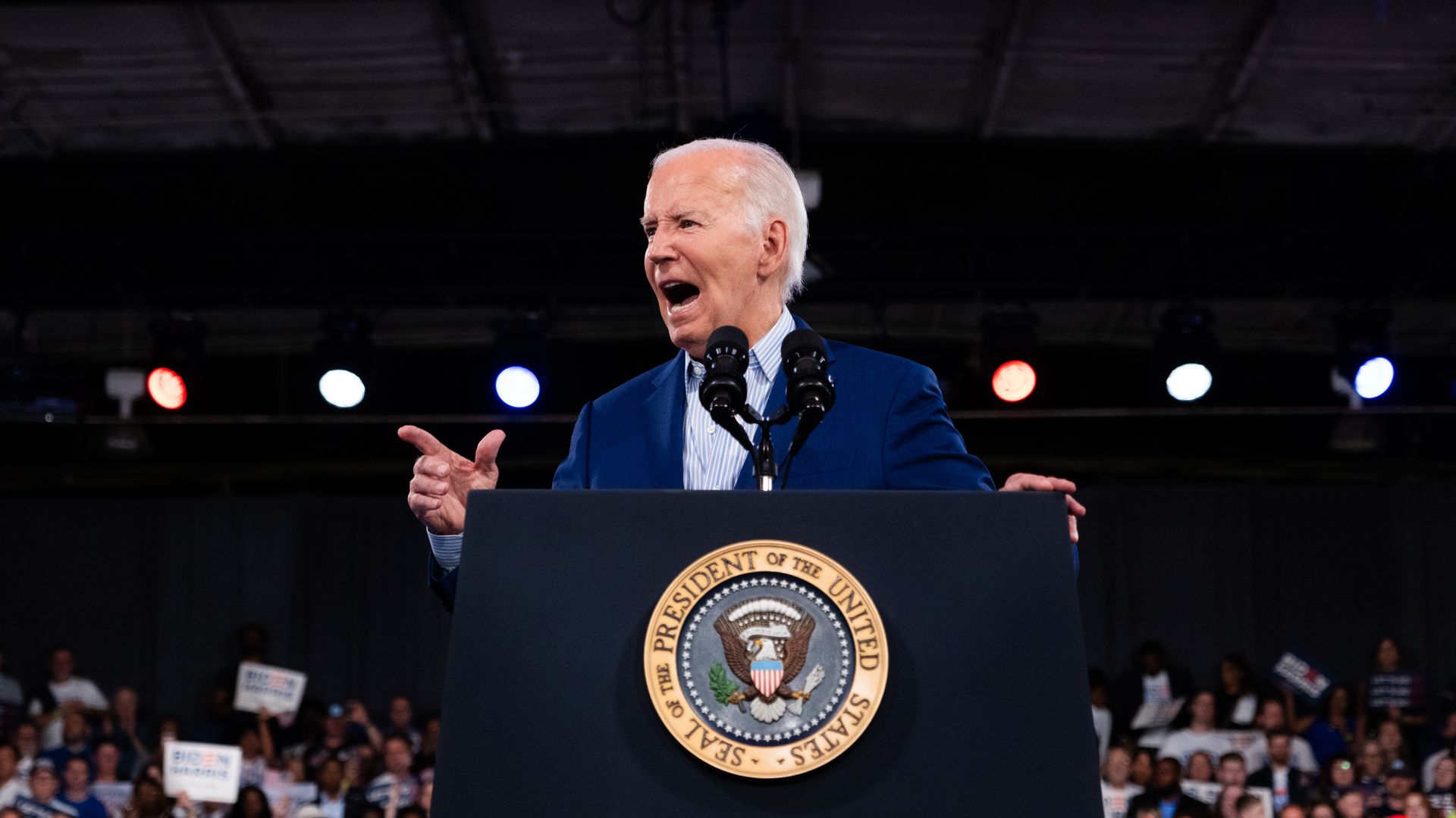President Biden at post-debate rally