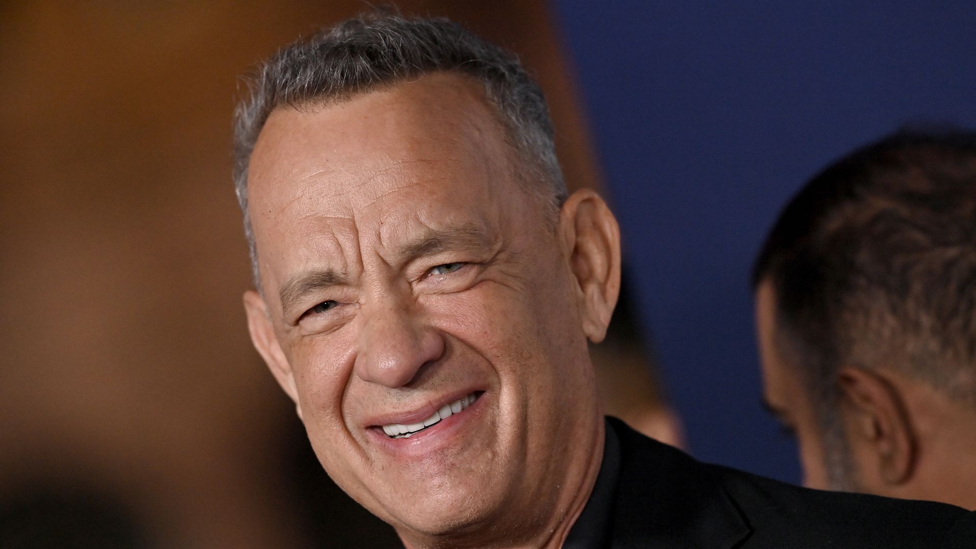 Photo shows a  picture of Tom Hanks.
