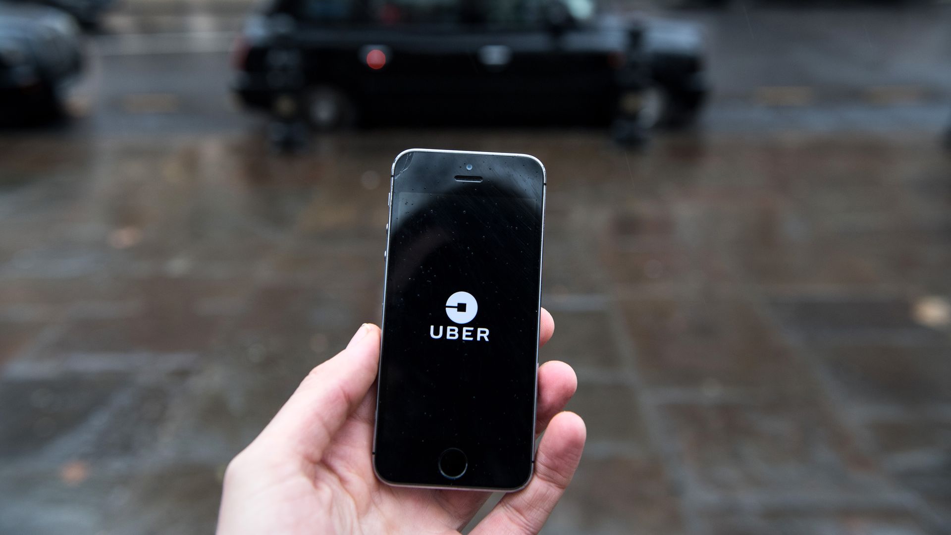 Uber app on a smartphone
