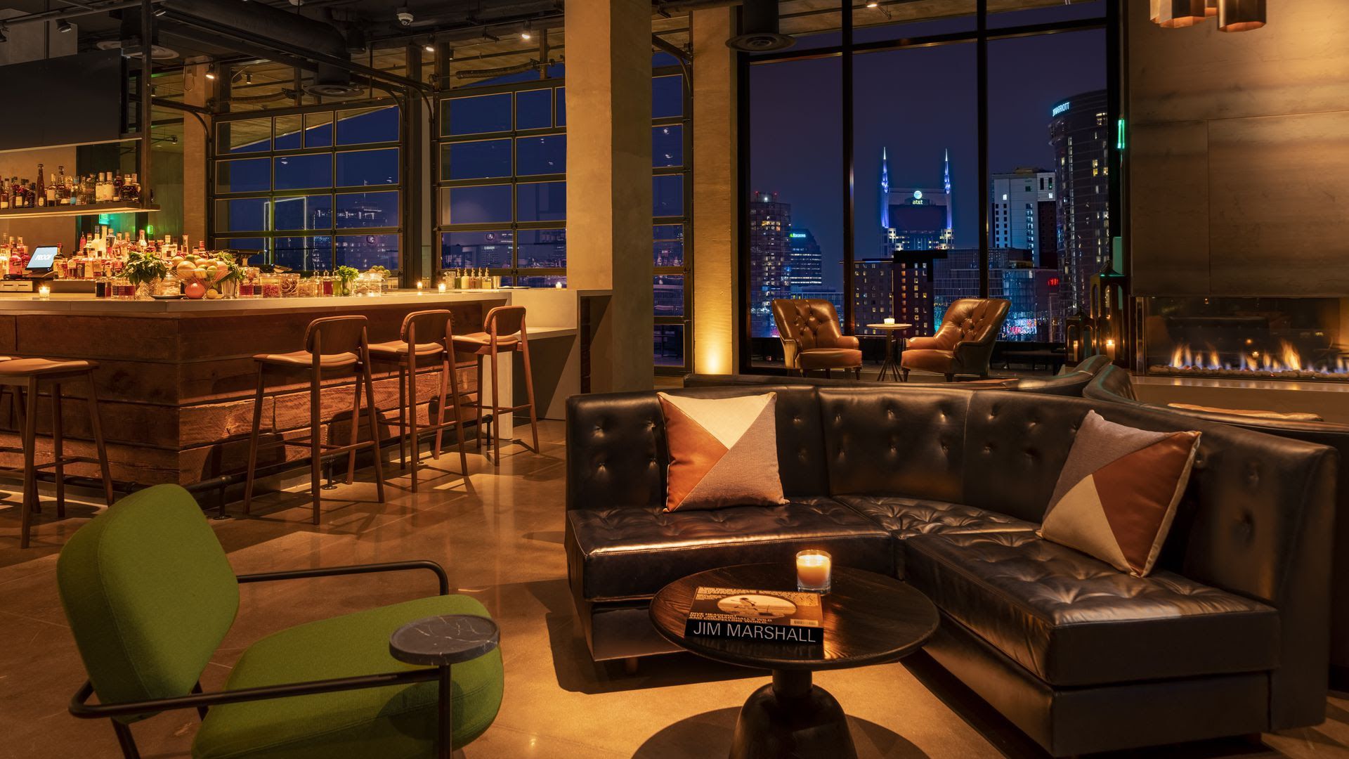 A restaurant and lounge at the W Nashville.