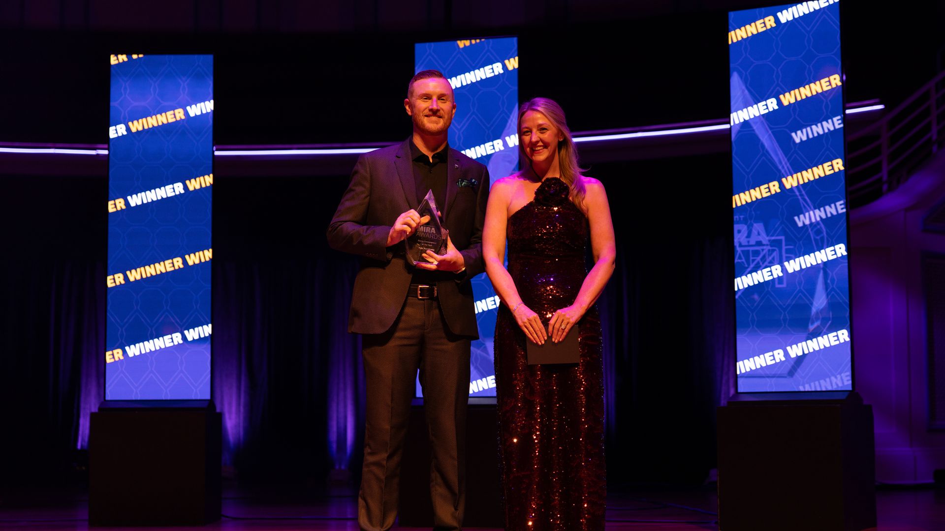 RefReps founder Kyle Armstrong accepts an award.