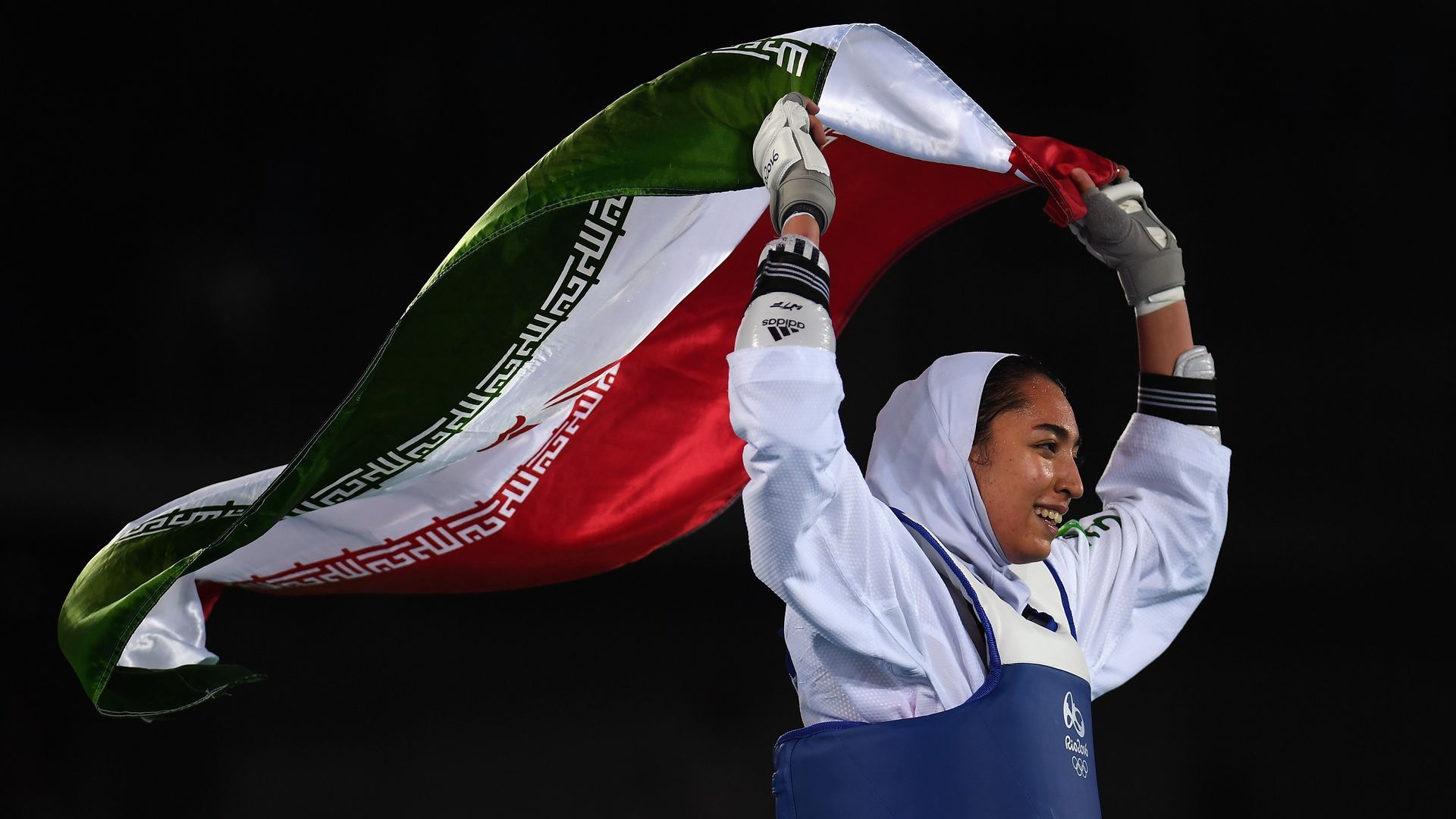 Kimia Alizadeh after winning bronze in Rio.