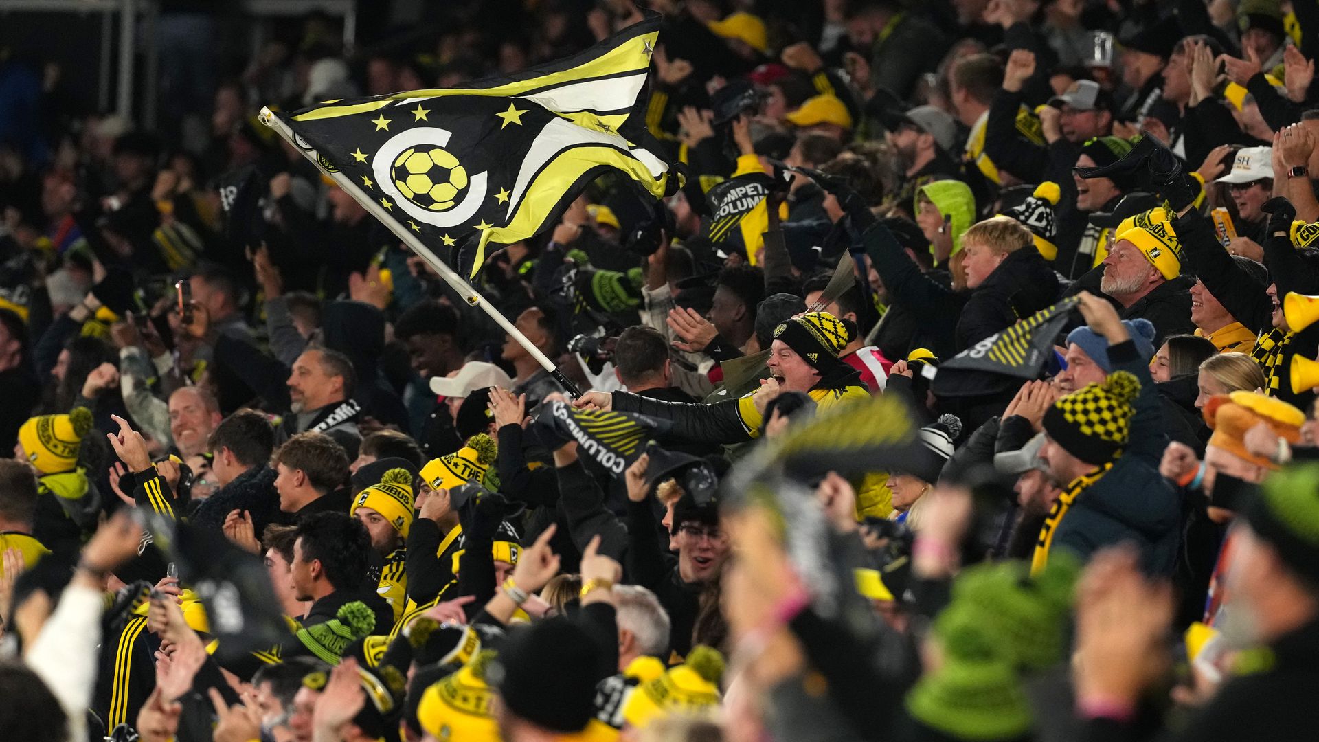 A crowd of Columbus Crew fans at ScottsMiracle-Gro Field