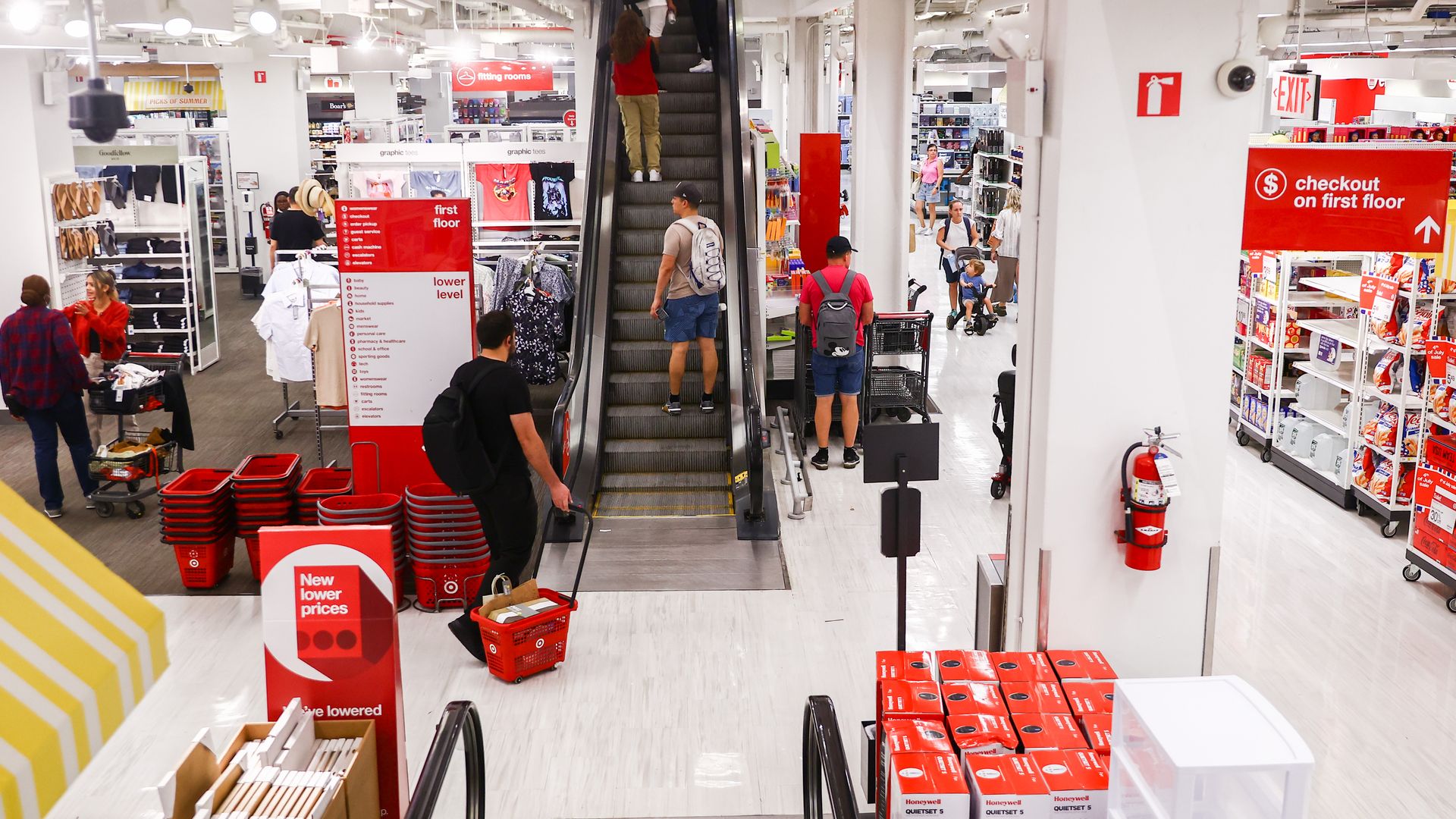 shoppers in a target store