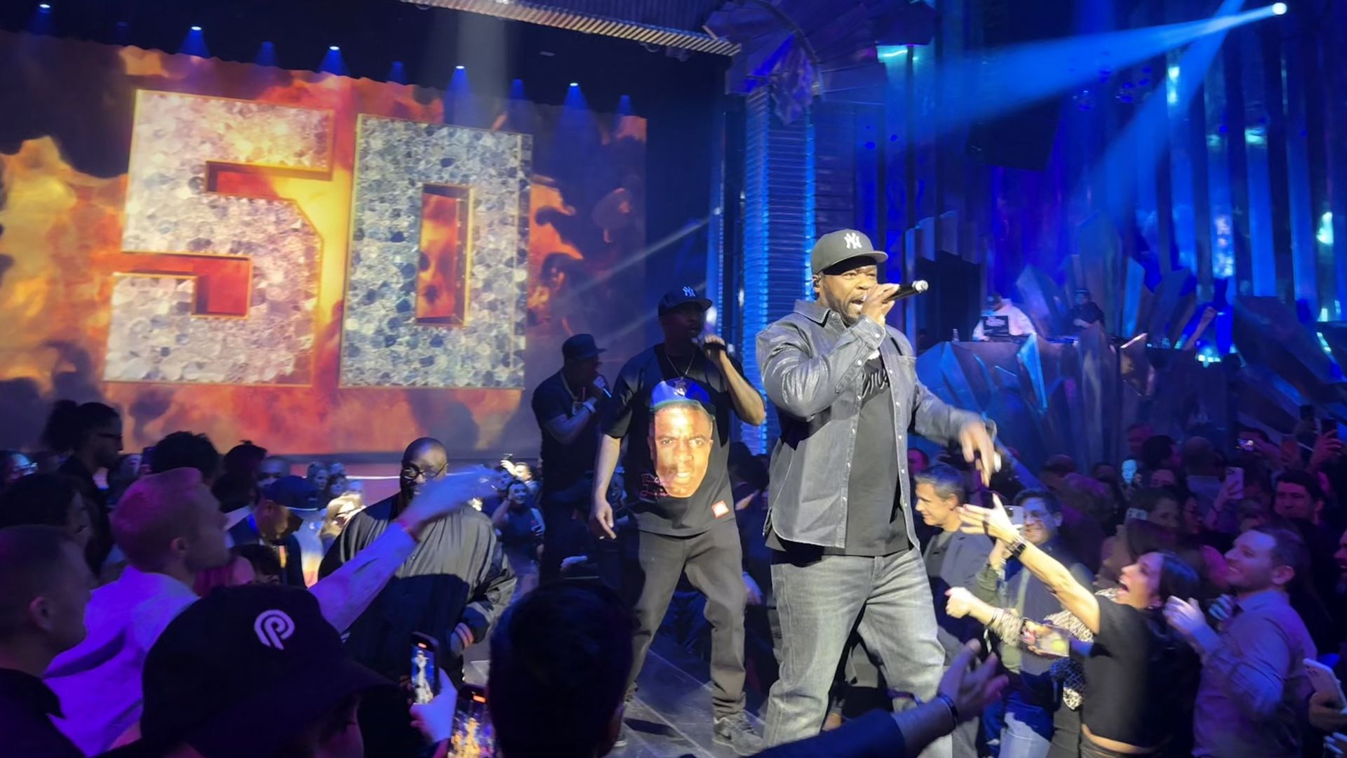 50 Cent performing onstage