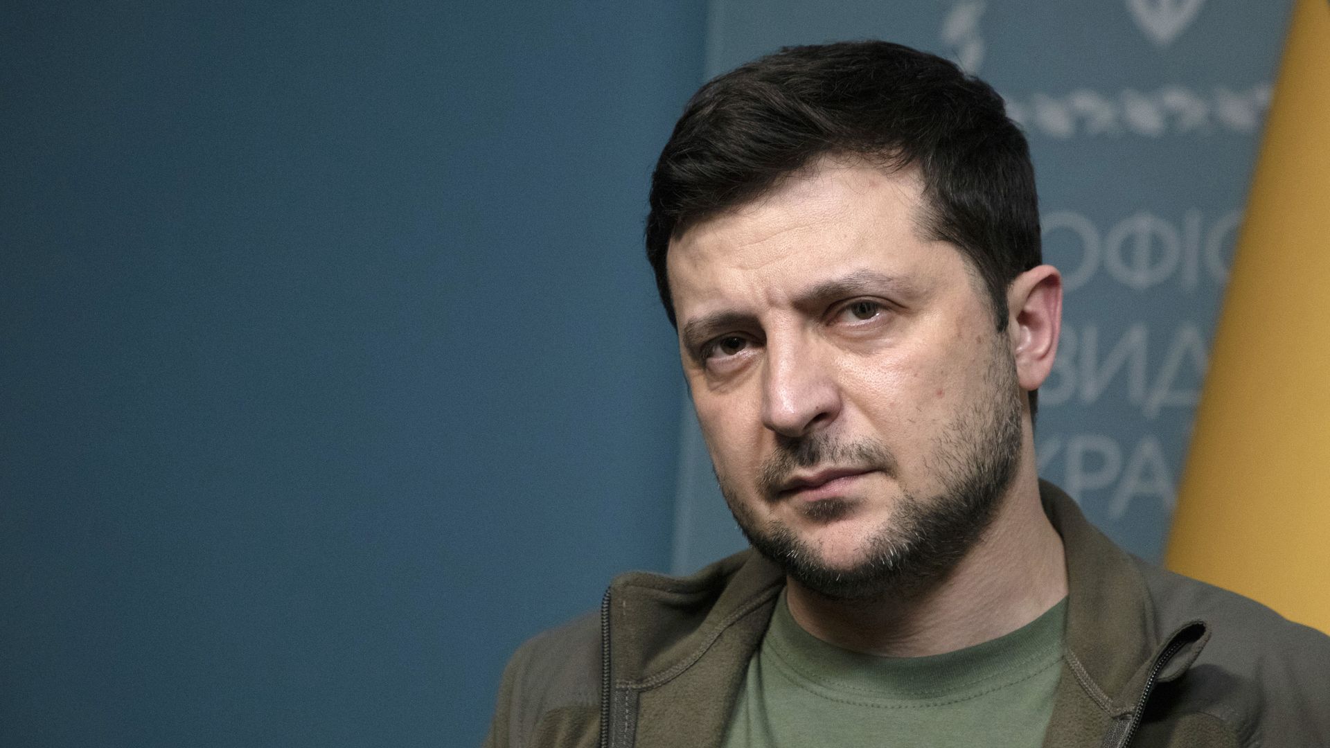 Picture of Ukrainian President Volodymyr Zelensky