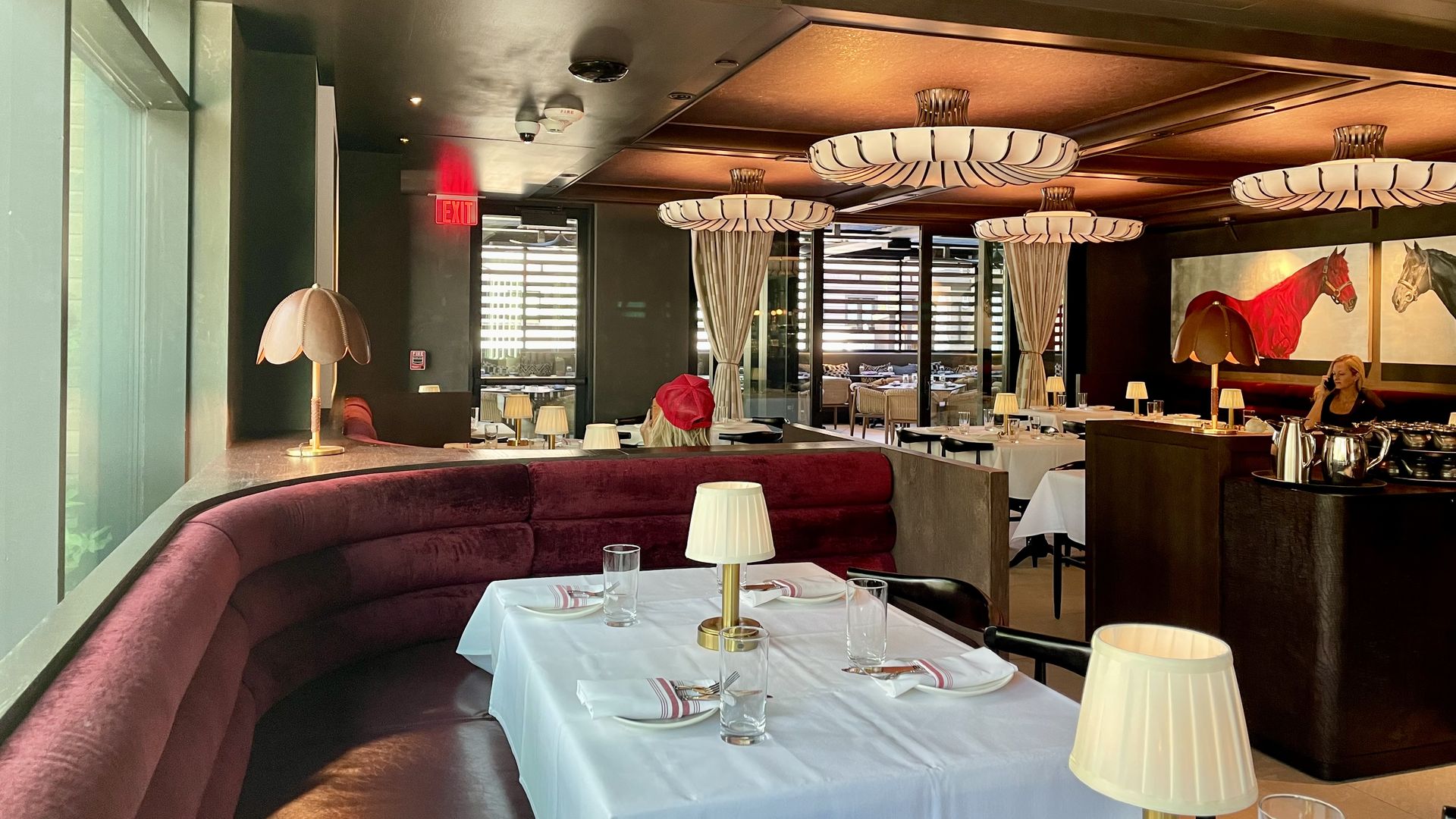 The Lola dining room inside the White Elephant hotel in Aspen. Photo: John Frank/Axios