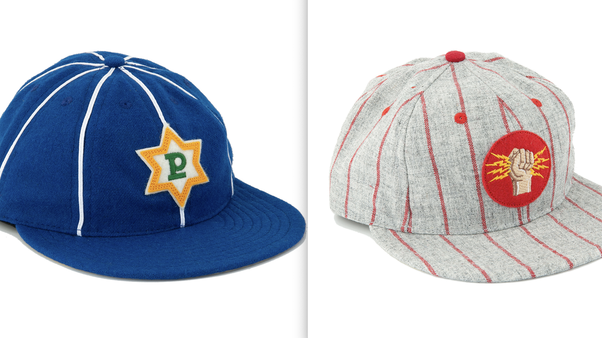 Mexico City Police 1928 Vintage 8-Panel Ballcap and Sindacato Mexicano de Electricistas 1925 Vintage Ballcap