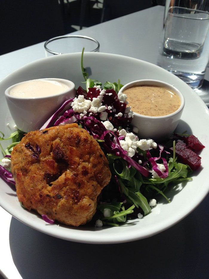 Namastay-harvest-salad-with-sweet-potato-burger
