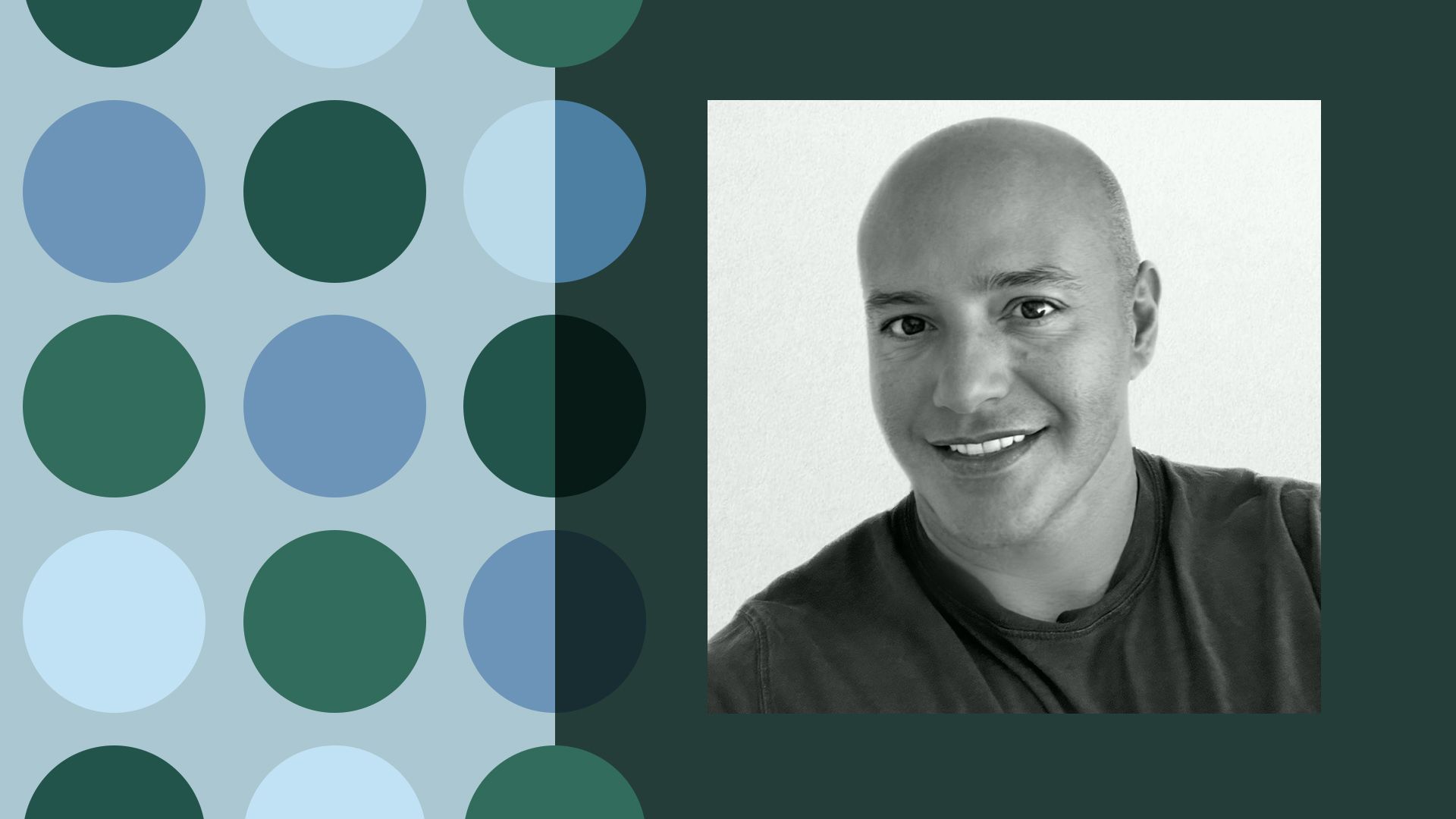 a photo illustration of Triller CEO Bobby Sarnevesht surrounded by colorful circles 