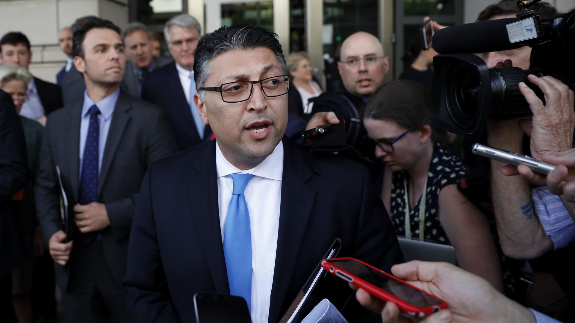 Justice Department antitrust chief speaks to reporters in a scrum
