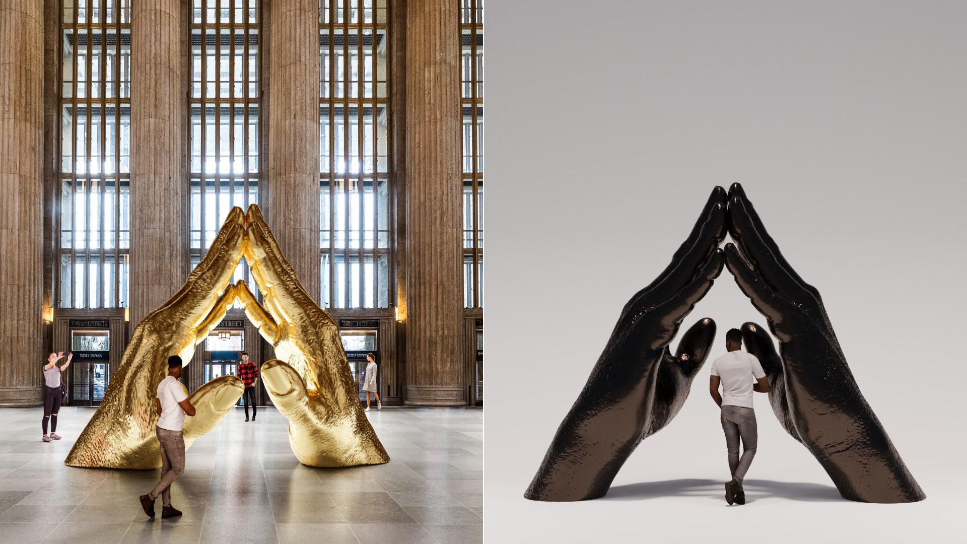 A rendering of Hank Willis Thomas' "Reverence."  