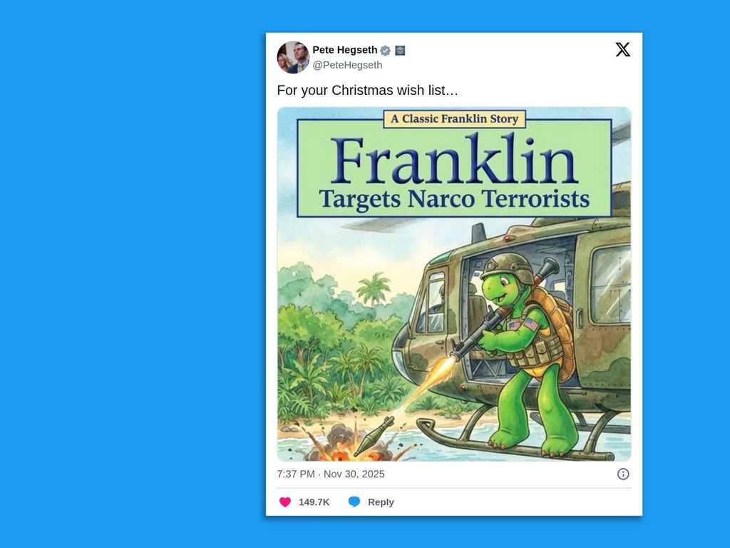 Hegseth Franklin the Turtle post slammed by publisher