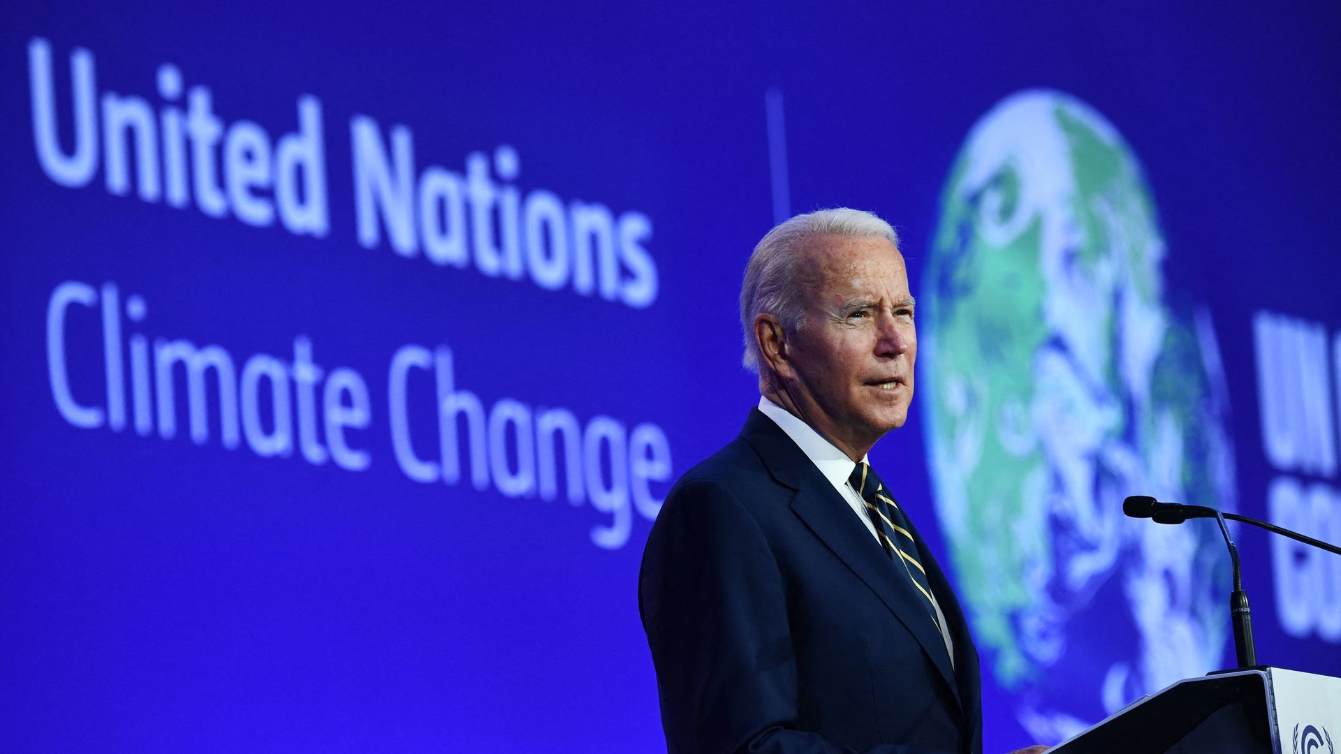 Biden speaks in Glasgow today. 