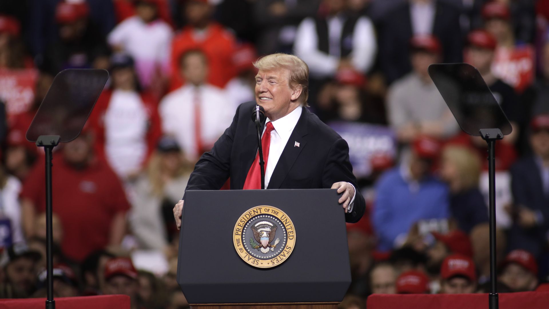 Photo of Trump at a rally