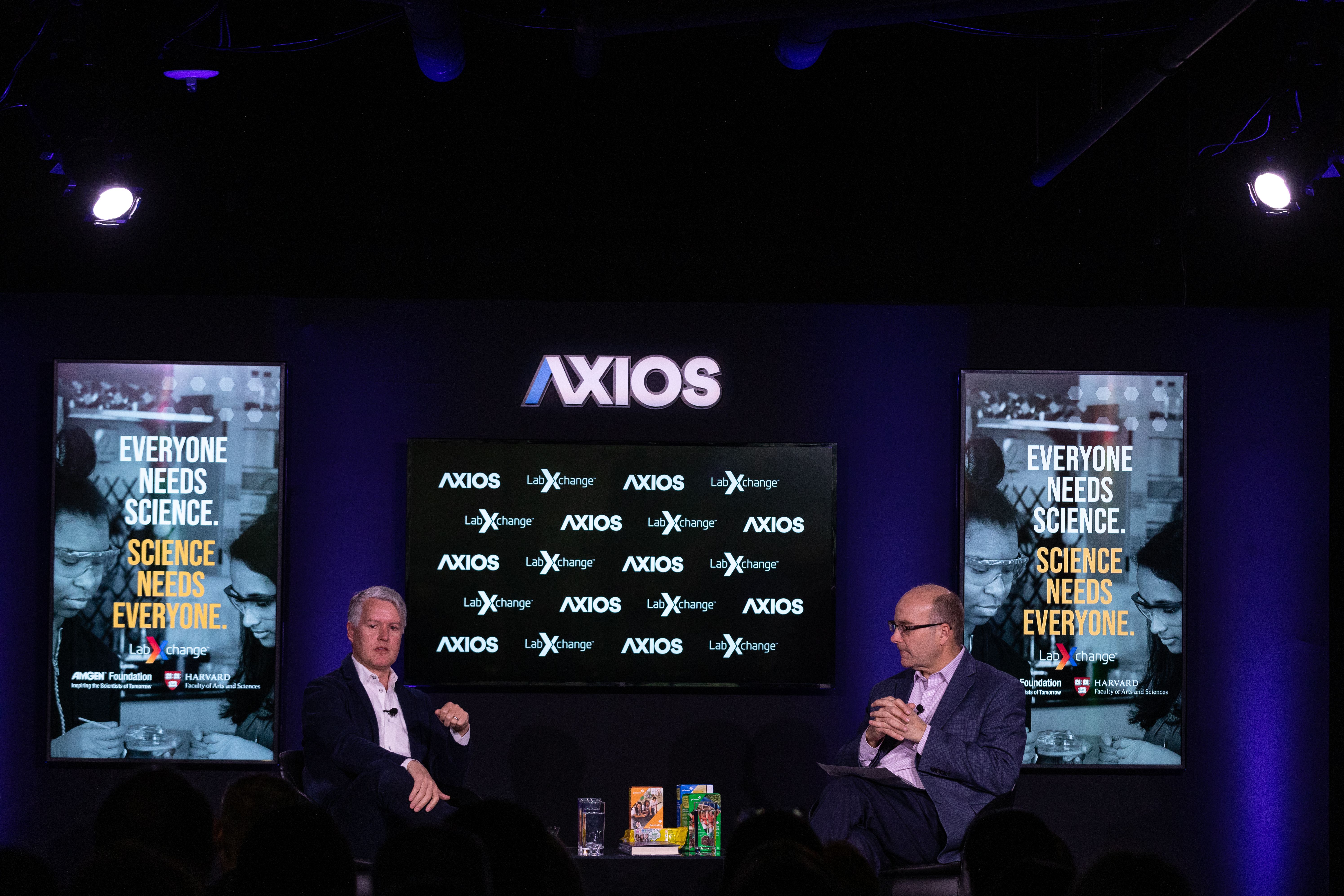 Tom Davidson in conversation with Mike Allen on the Axios stage. 