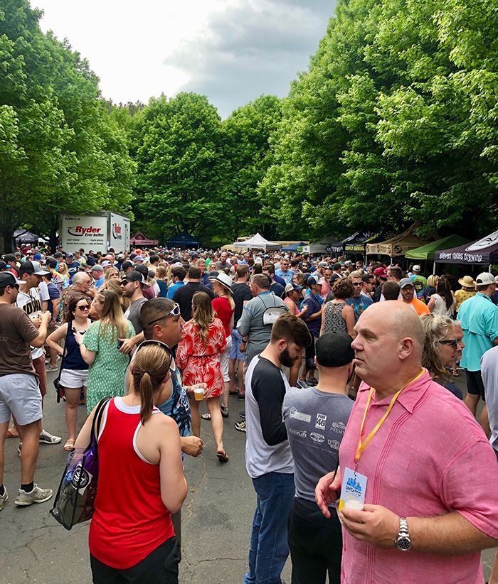 parking lot area untappd beer festival charlotte