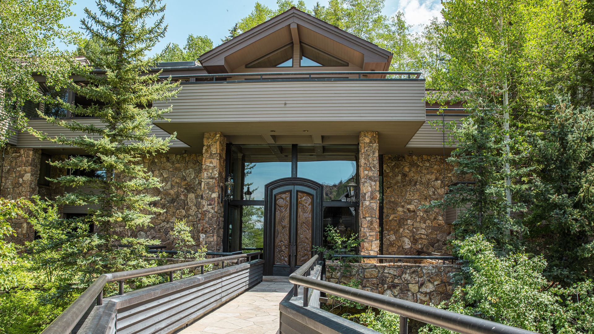 A $100 million slope-side mansion for sale in Aspen, Colorado, US, on Thursday, Aug. 4, 2022. With remote work untethering executives, the tony mountain town of Aspen has become even more inundated with wealth.