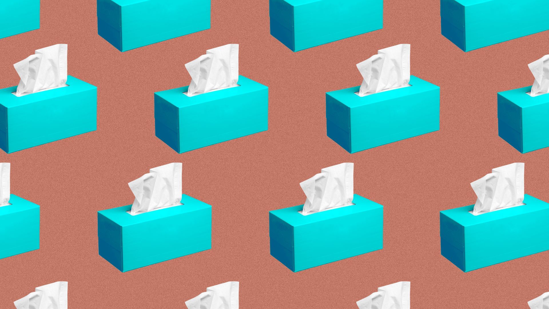 Illustration of a pattern of tissue boxes.