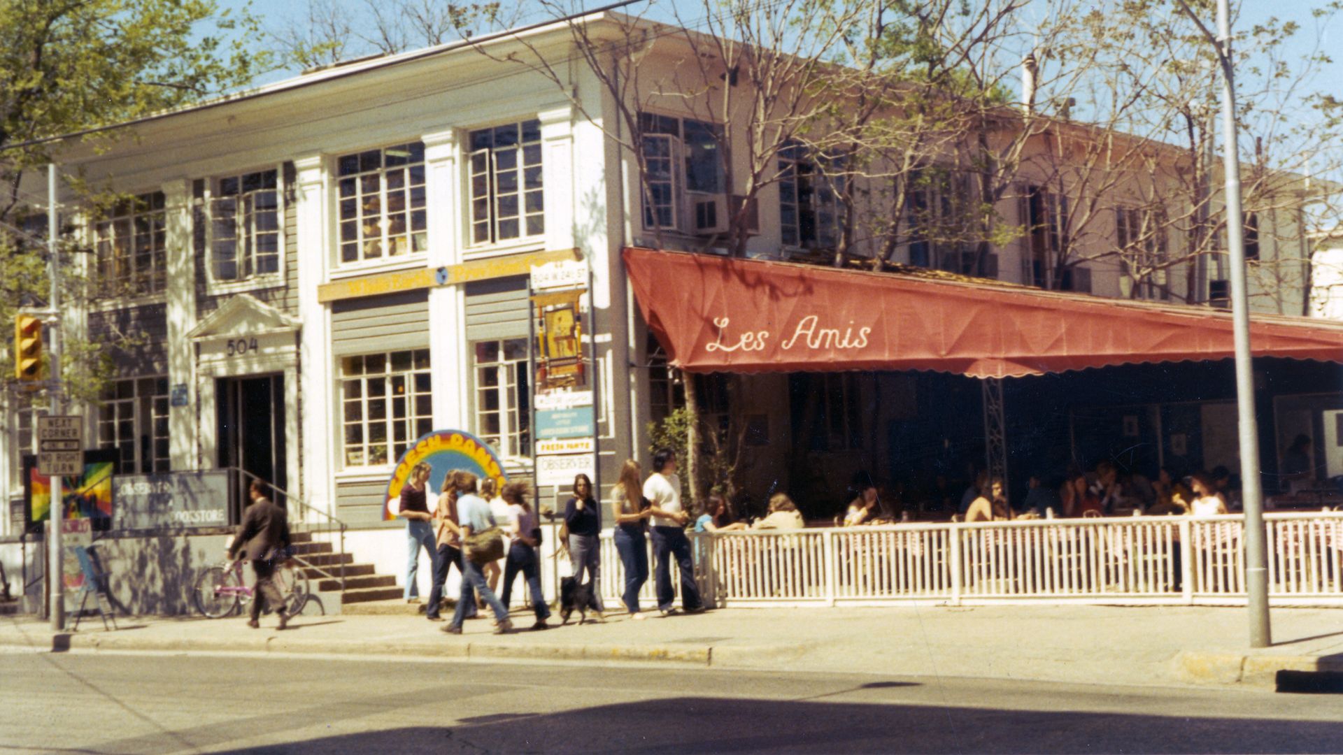 The exterior of Les Amis