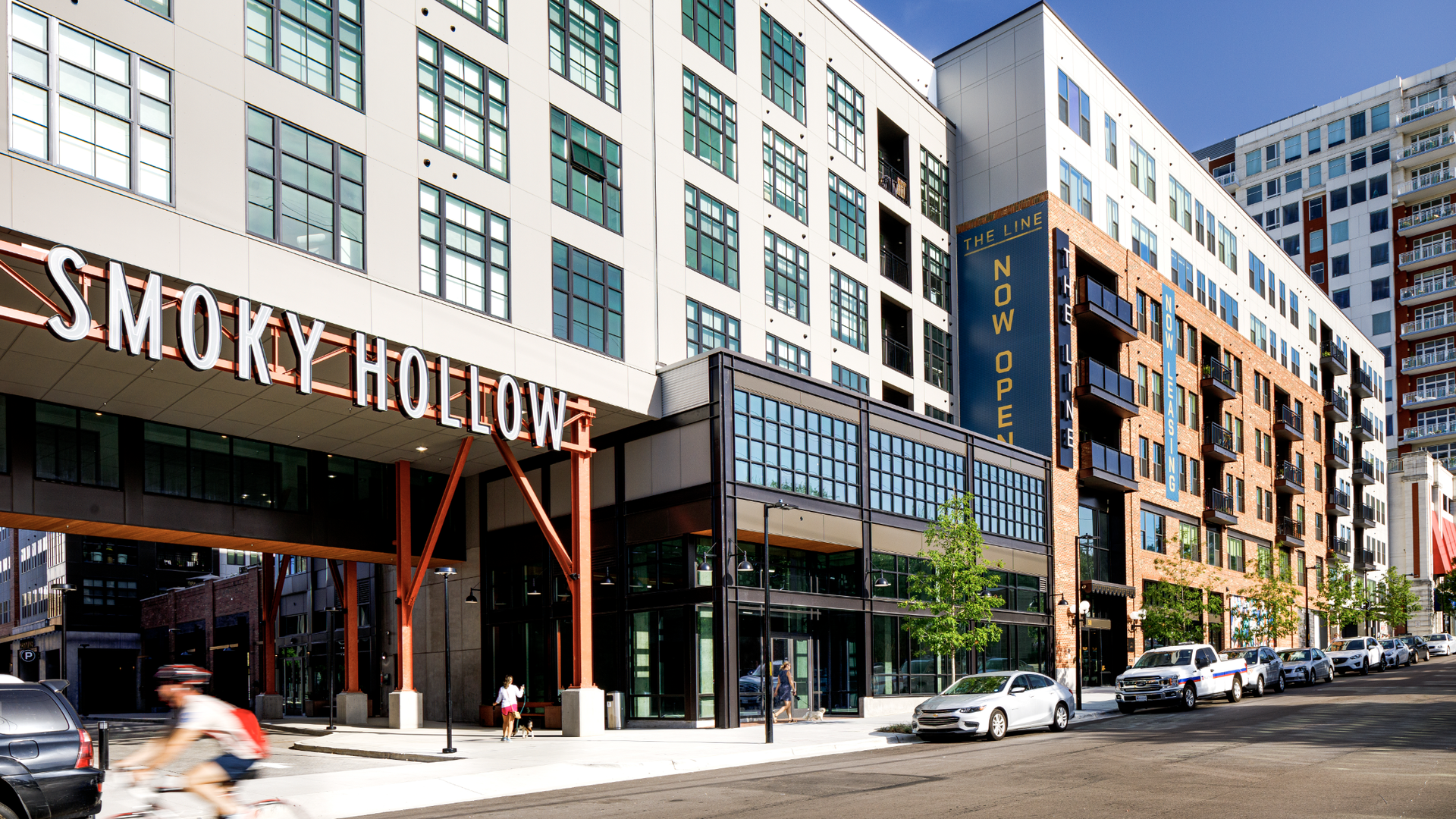 The exterior of the Smoky Hollow buiding in downtown Raleigh