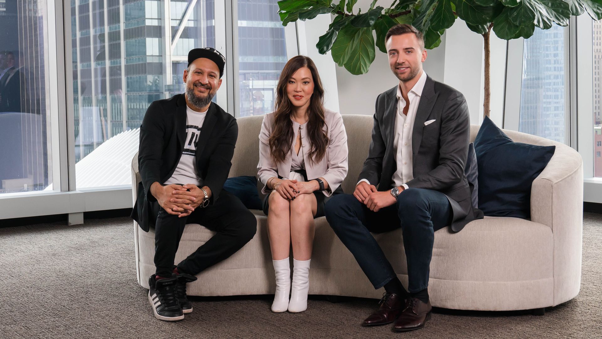 Constellation cofounders (left to right): CTO Nauman Hafiz; CEO Diana Lee and CPO Matt Woodruff
