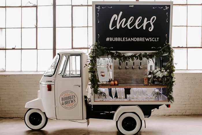 Bubble and Brews mobile bar setup