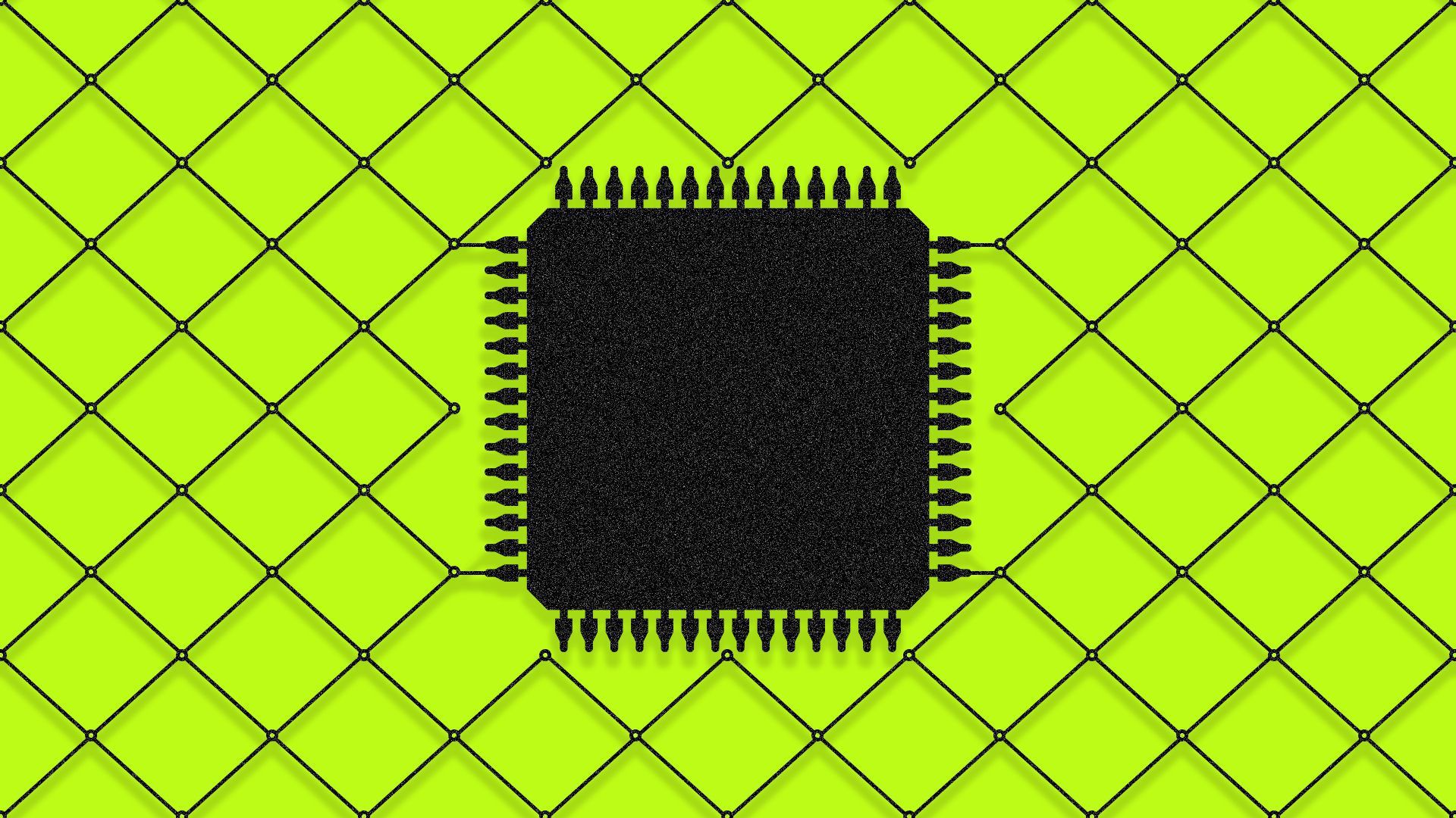 illustration of a semiconductor chip