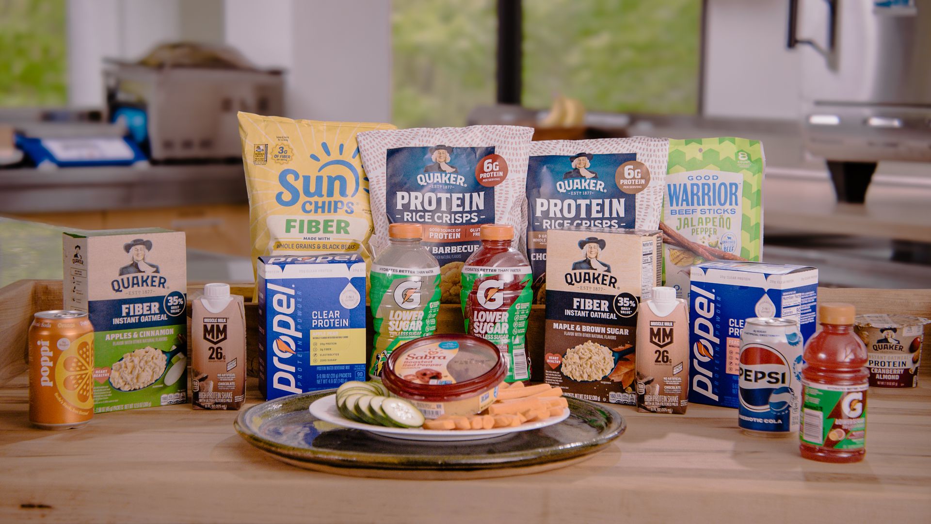 A table of PepsiCo products