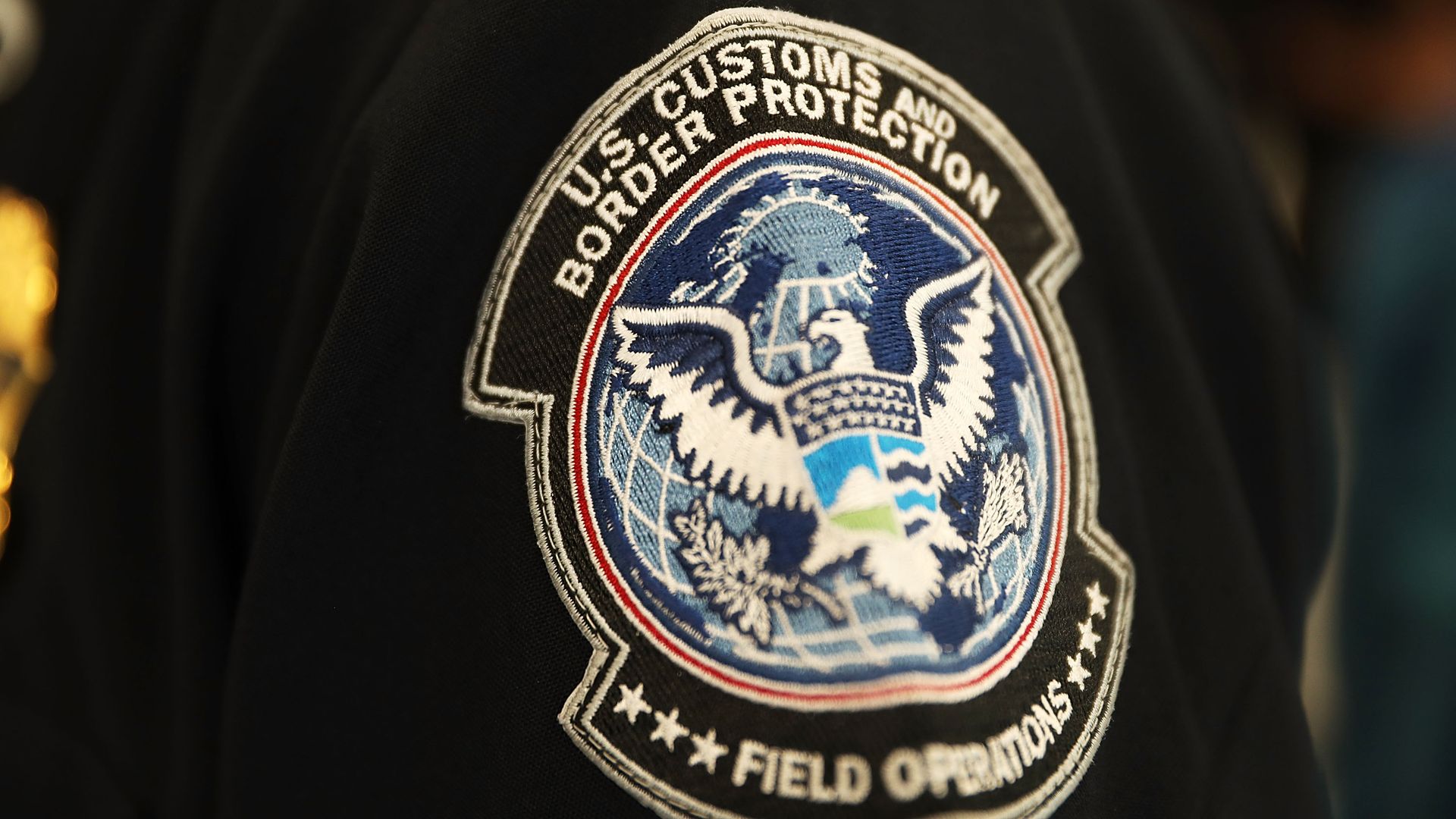 A Customs and Border Protection official at the airport
