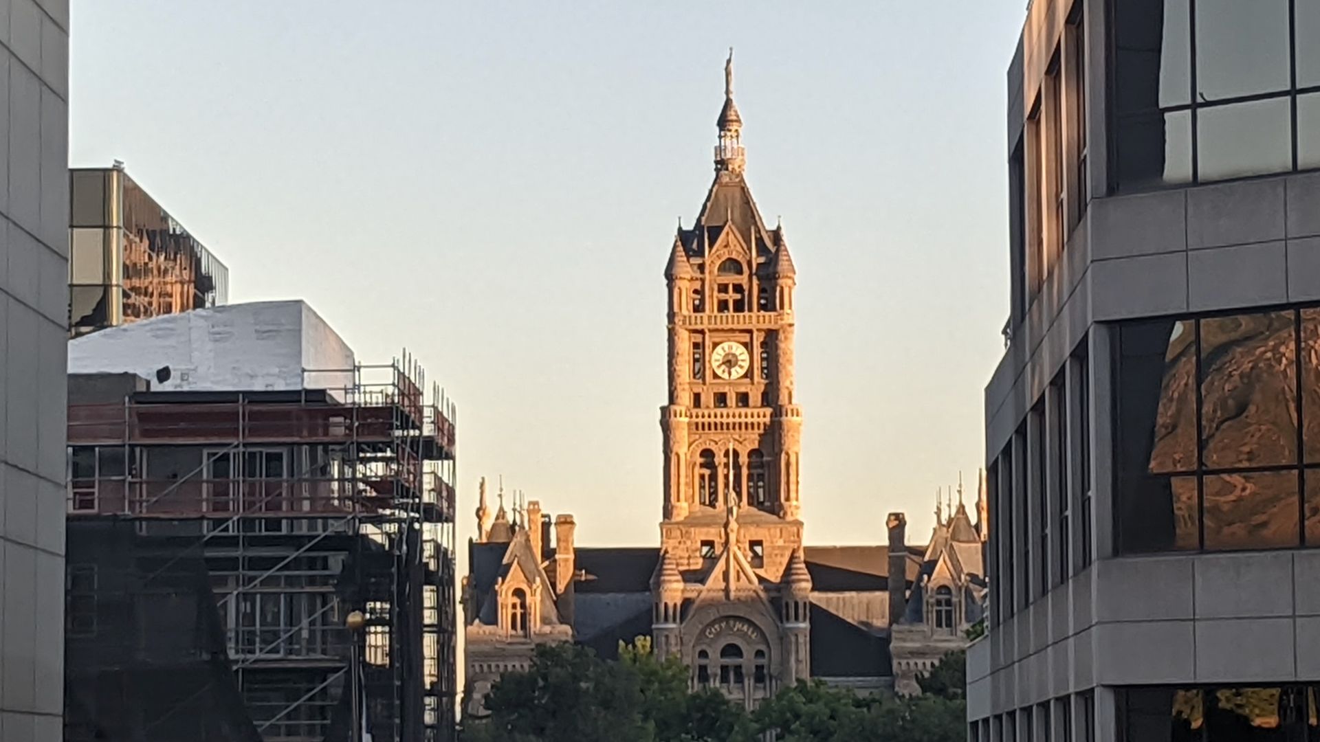 Salt Lake City Hall in late afternoon light