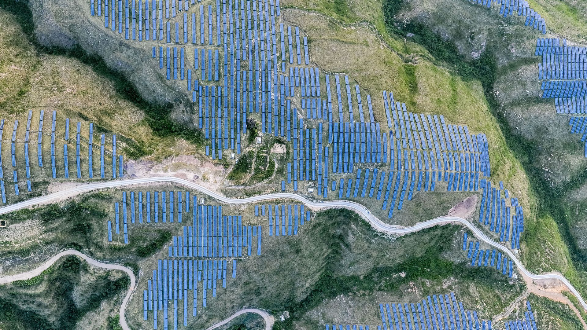 Photovoltaic power station operated by State Power Investment Corporation on June 3 in Shanxi Province, China.