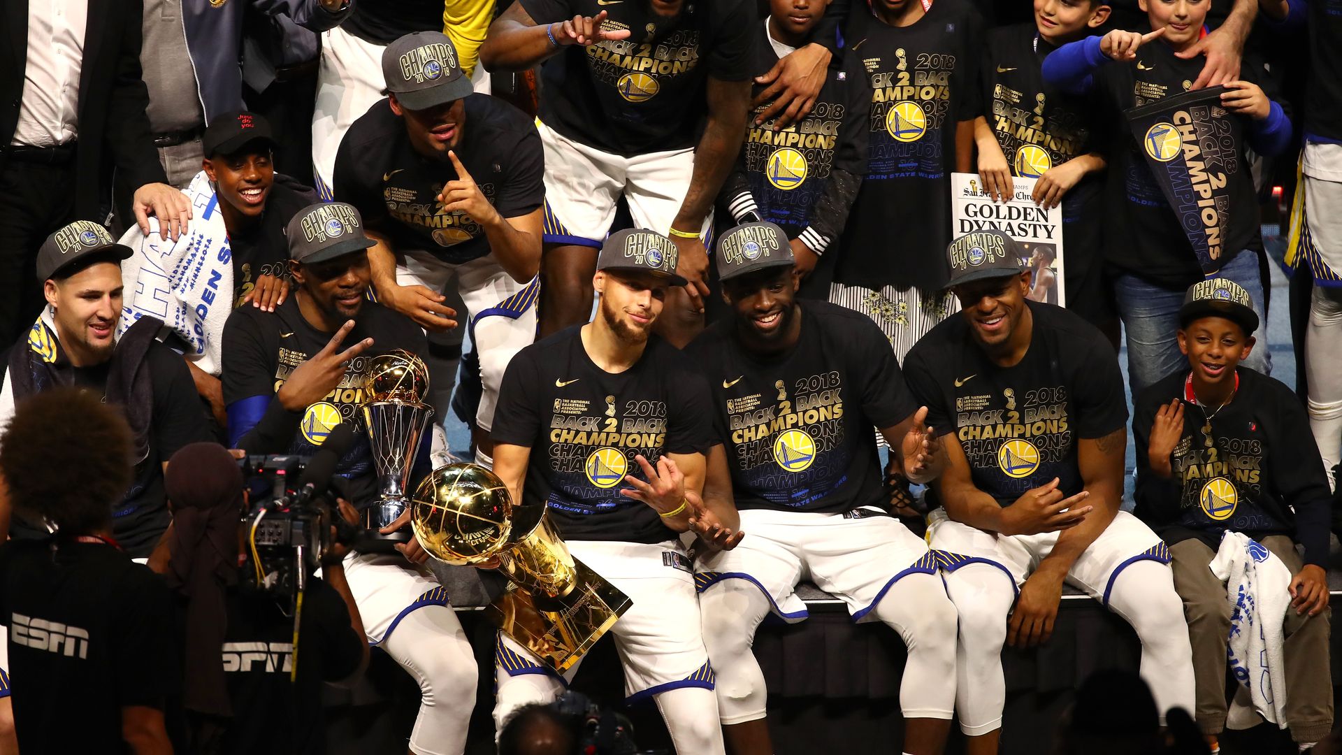Warriors celebrating title