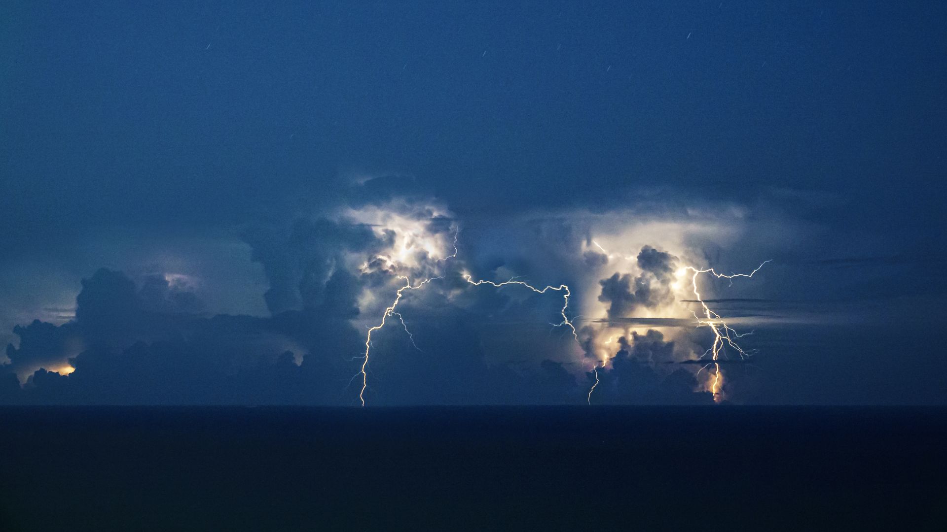 Lightning on Miami Beach.
