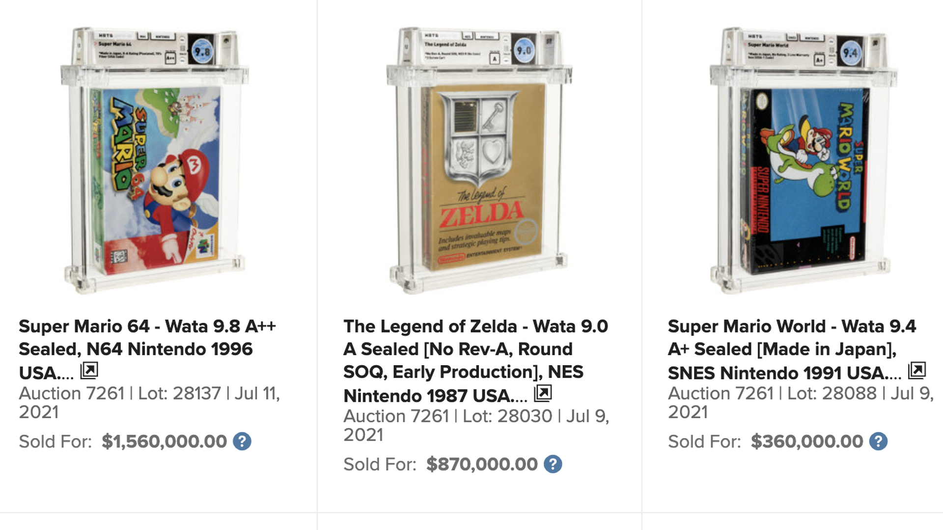 A Sealed The Legend of Zelda Cartridge Sold for Nearly $1 Million