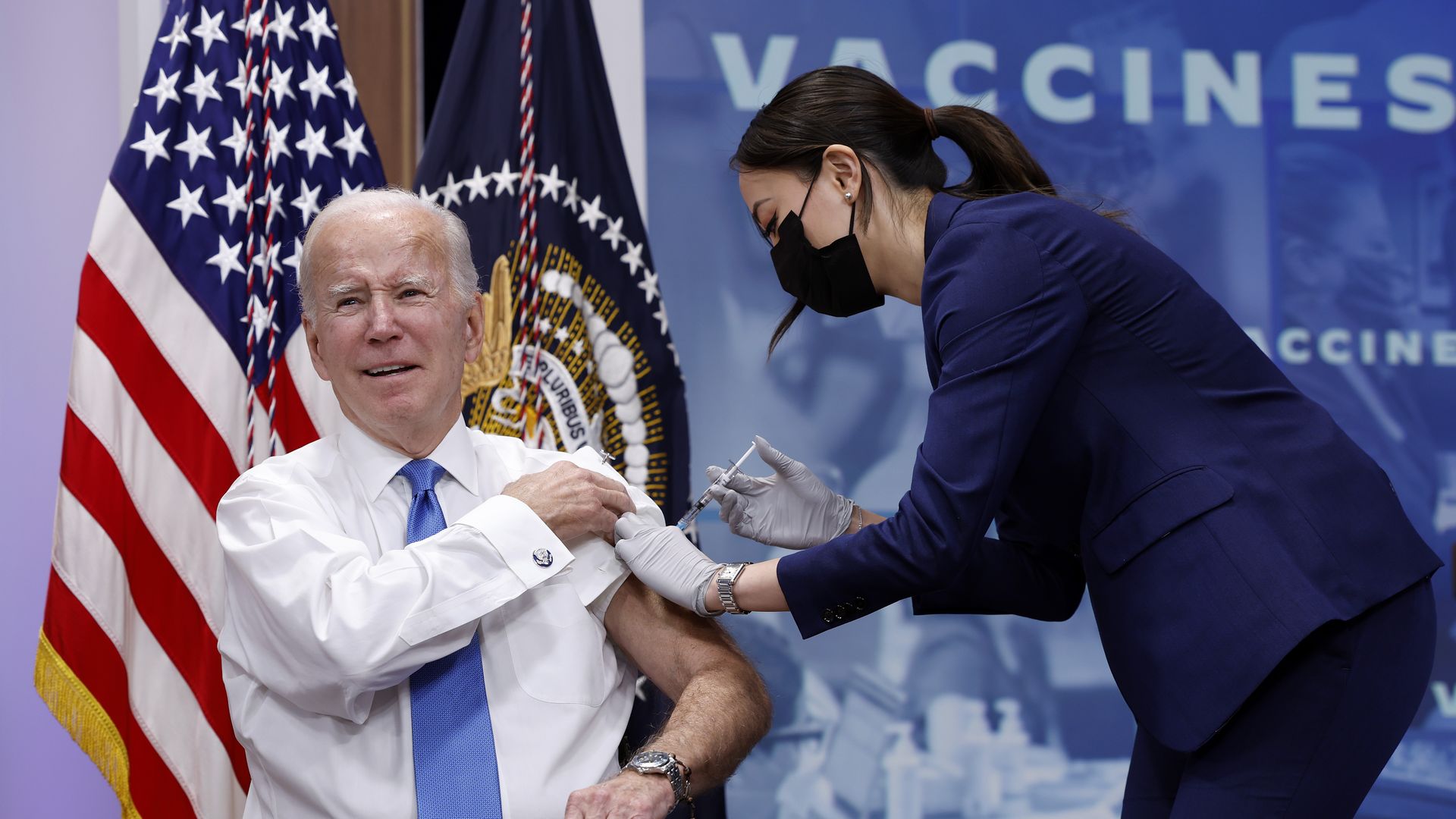 Biden getting vaccine