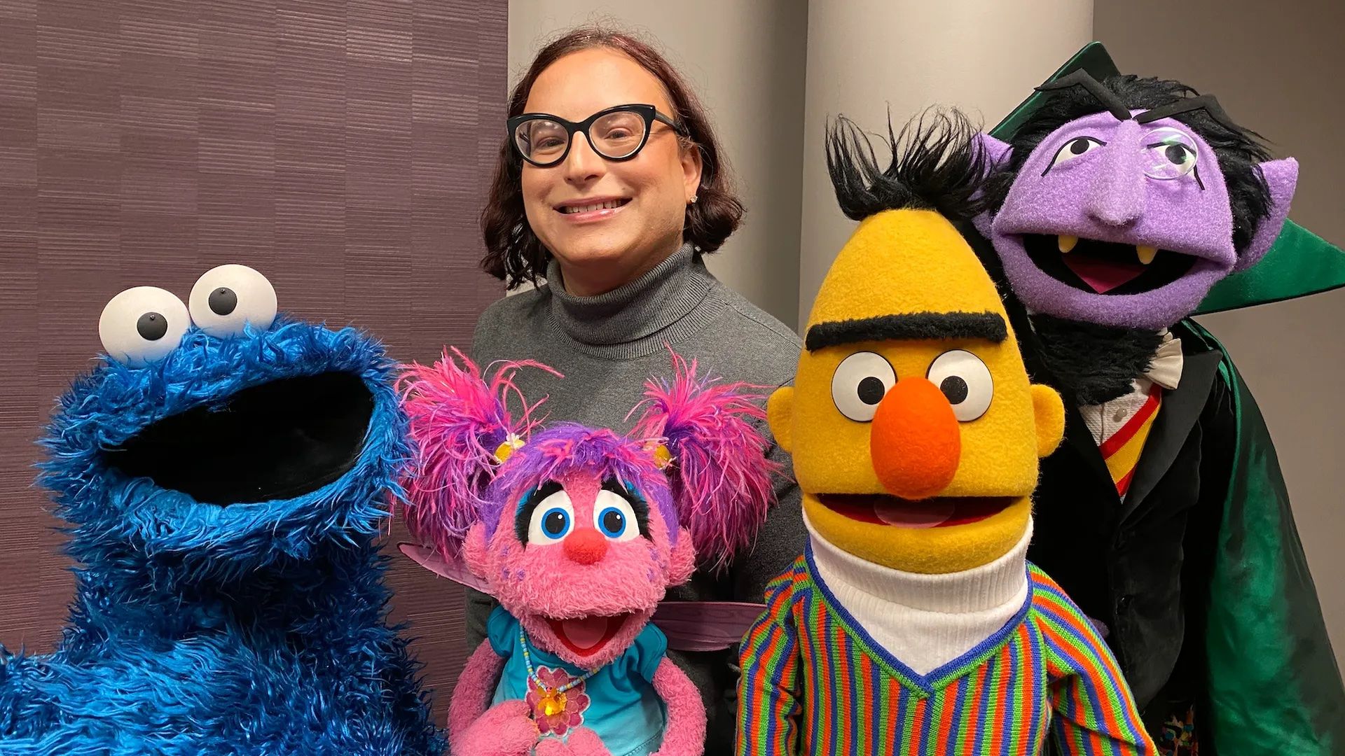 Axios' Ina Fried interviews Cookie Monster, Abby Cadabby, Bert and Count von Count