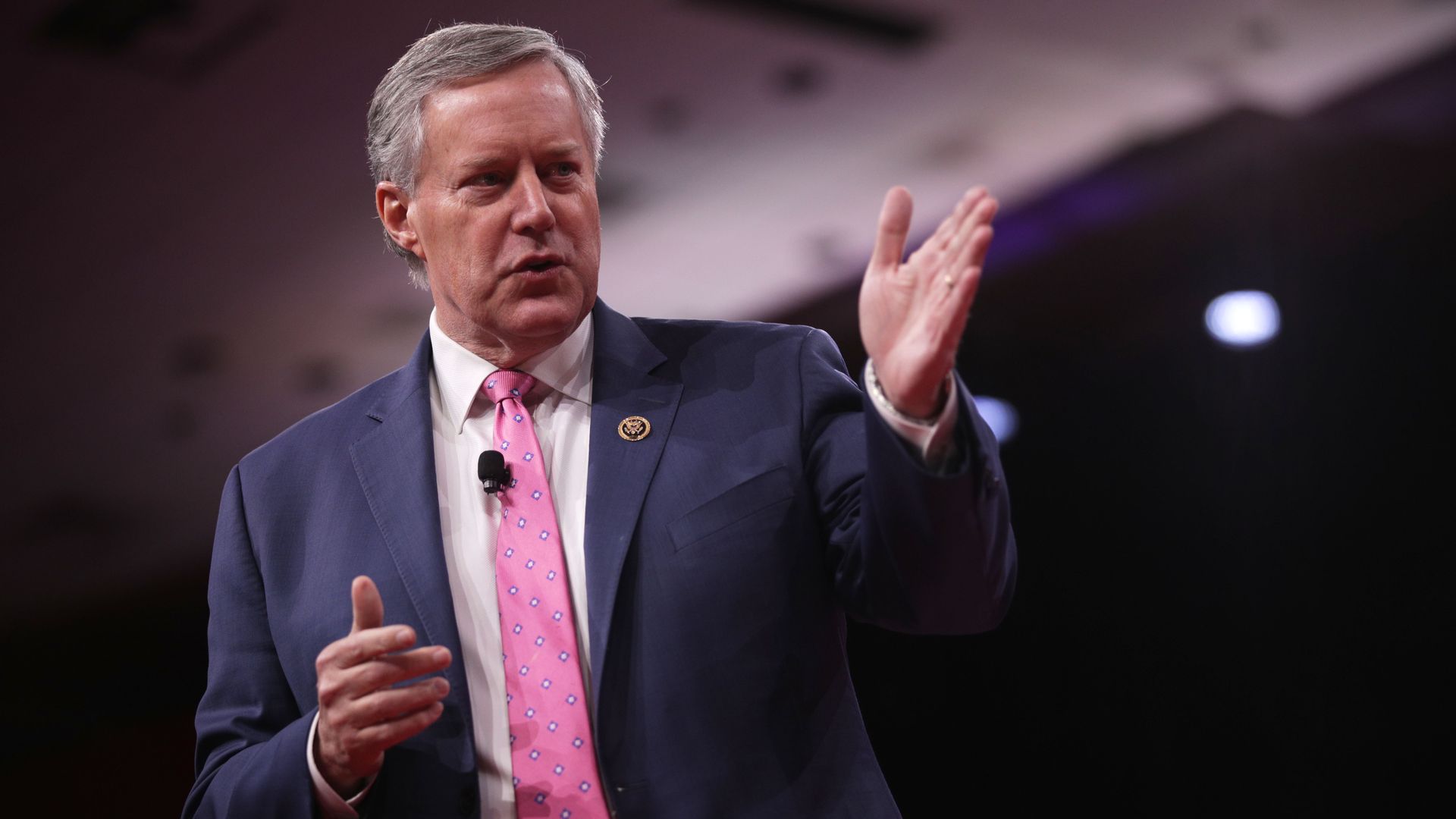 Rep. Mark Meadows speaks on stage at CPAC