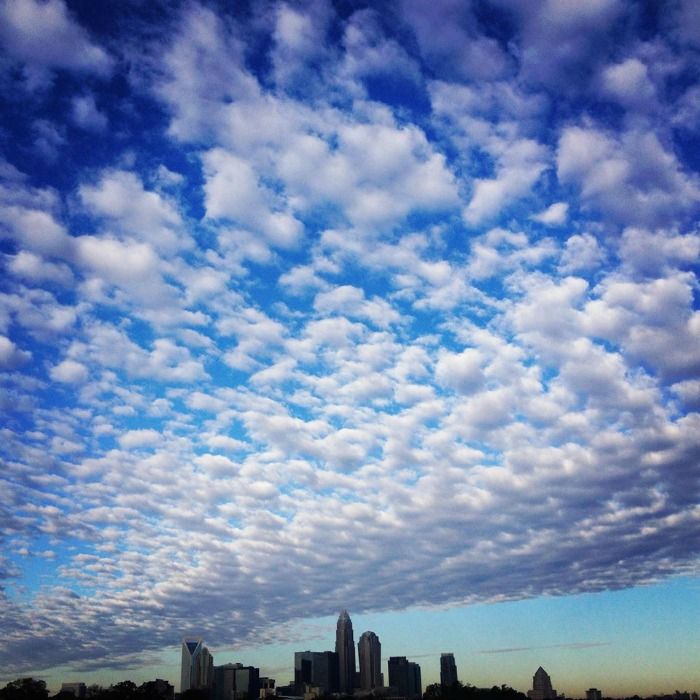 charlotte skyline clouds