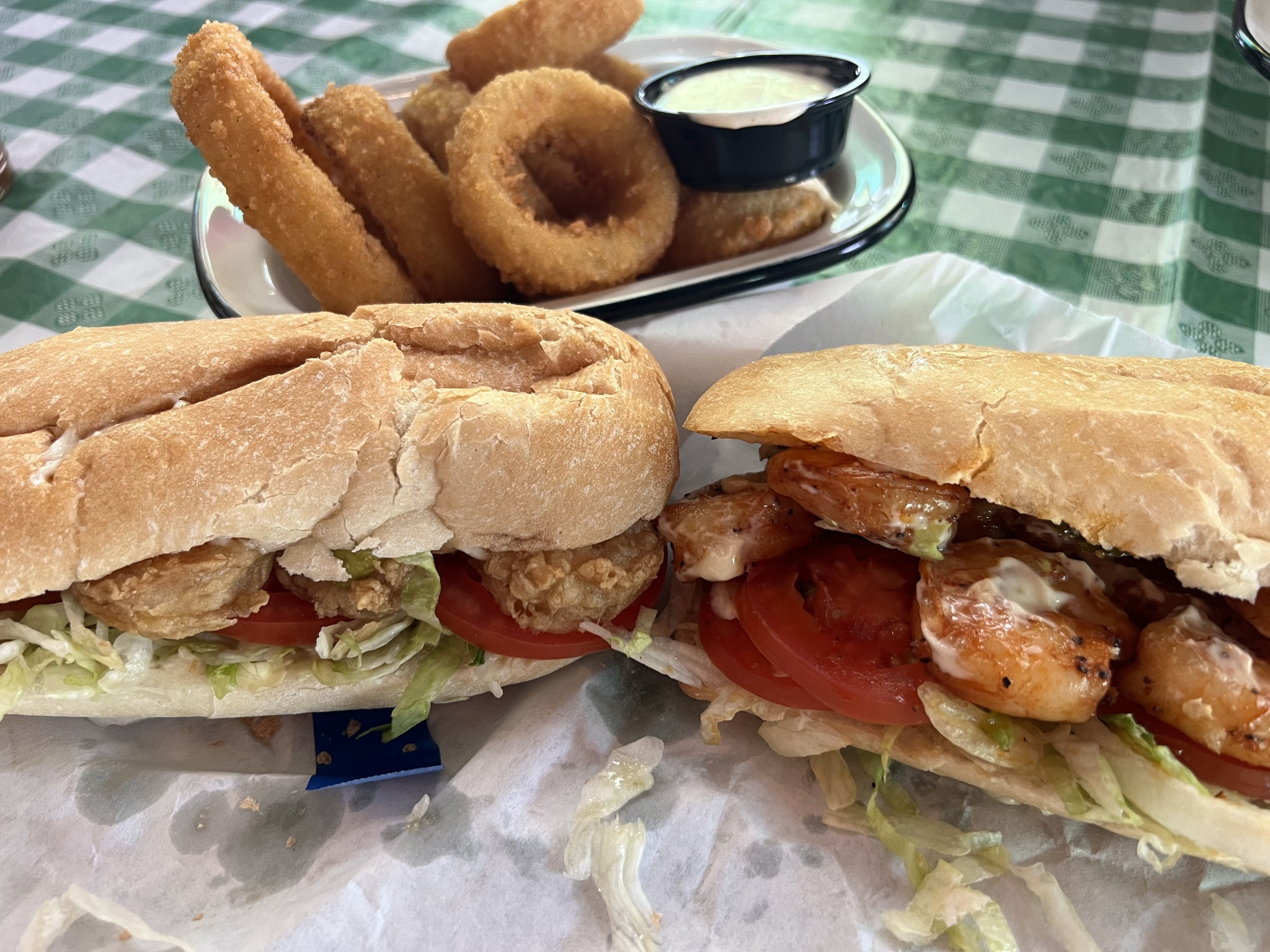 Photo of two sandwiches 