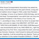 Trump says he'll end White House Correspondents' Dinner boycott and attend this year