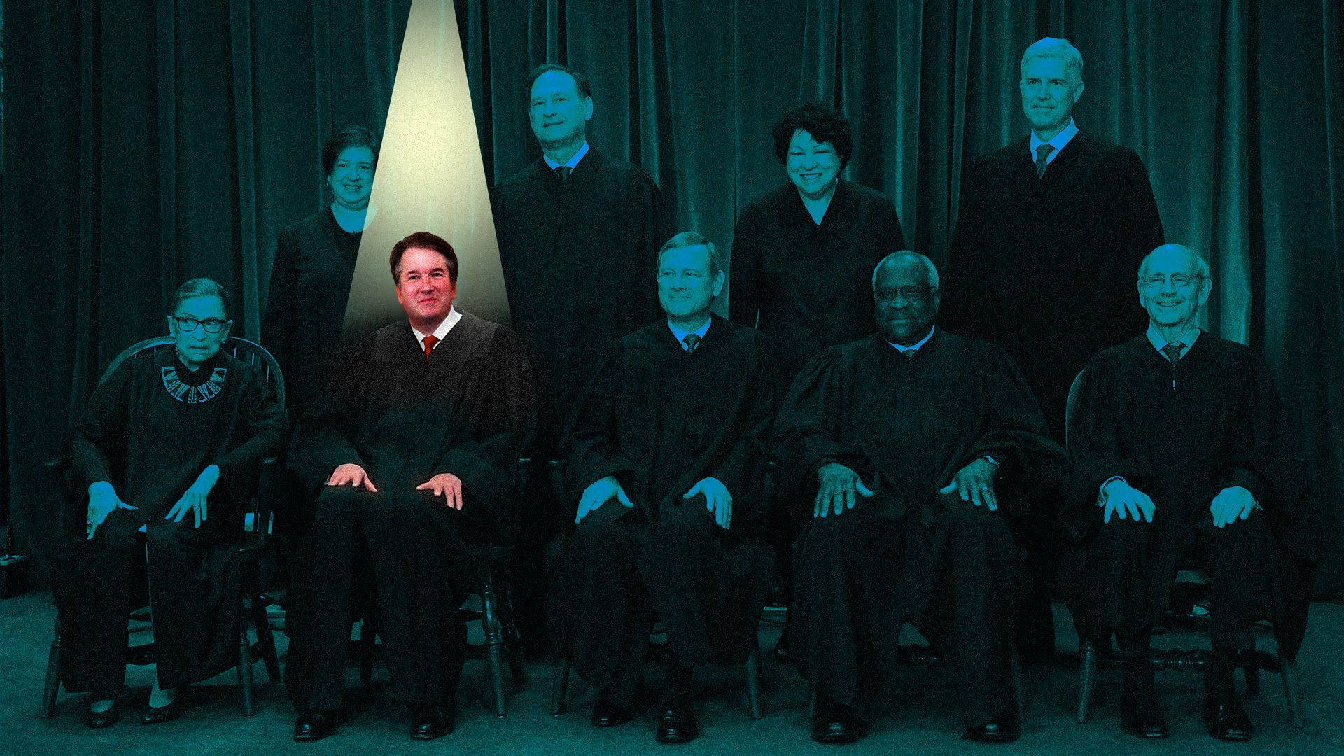 Kavanaugh in the spotlight in Supreme Court photo