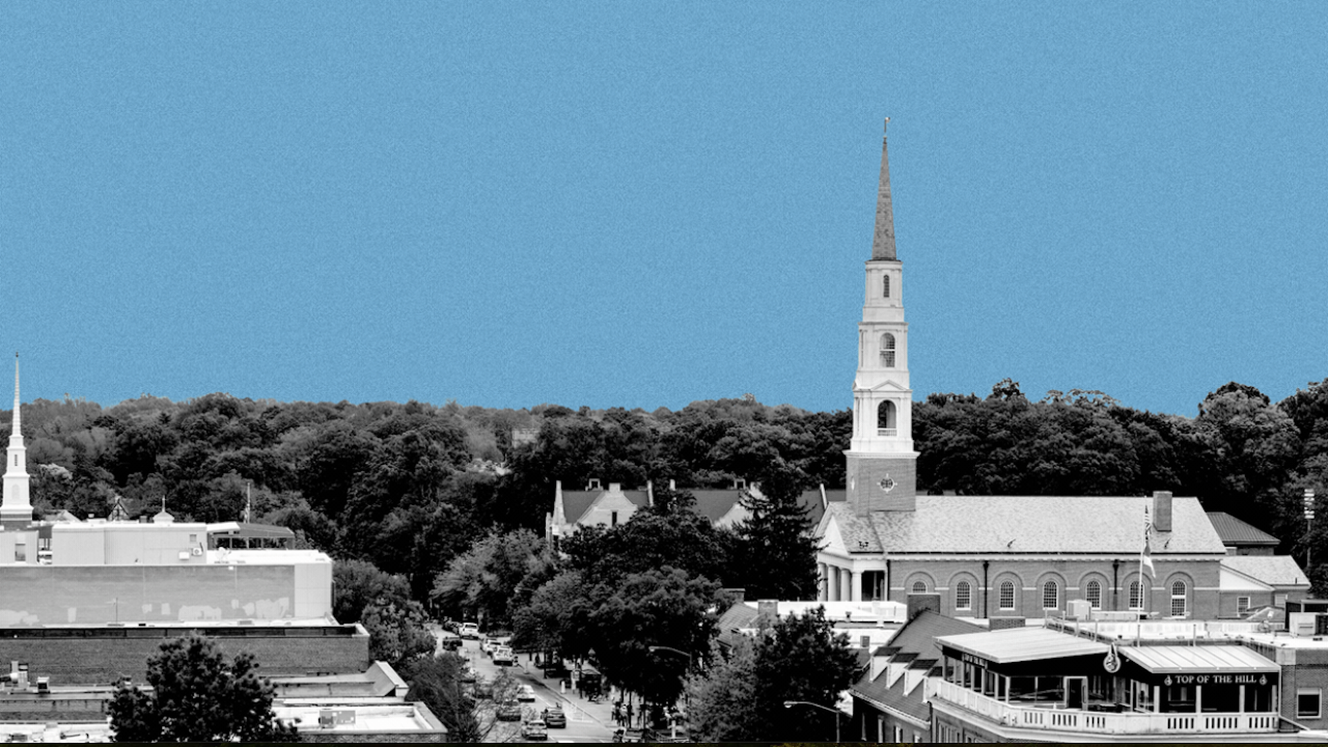 The skyline of downtown Chapel Hill