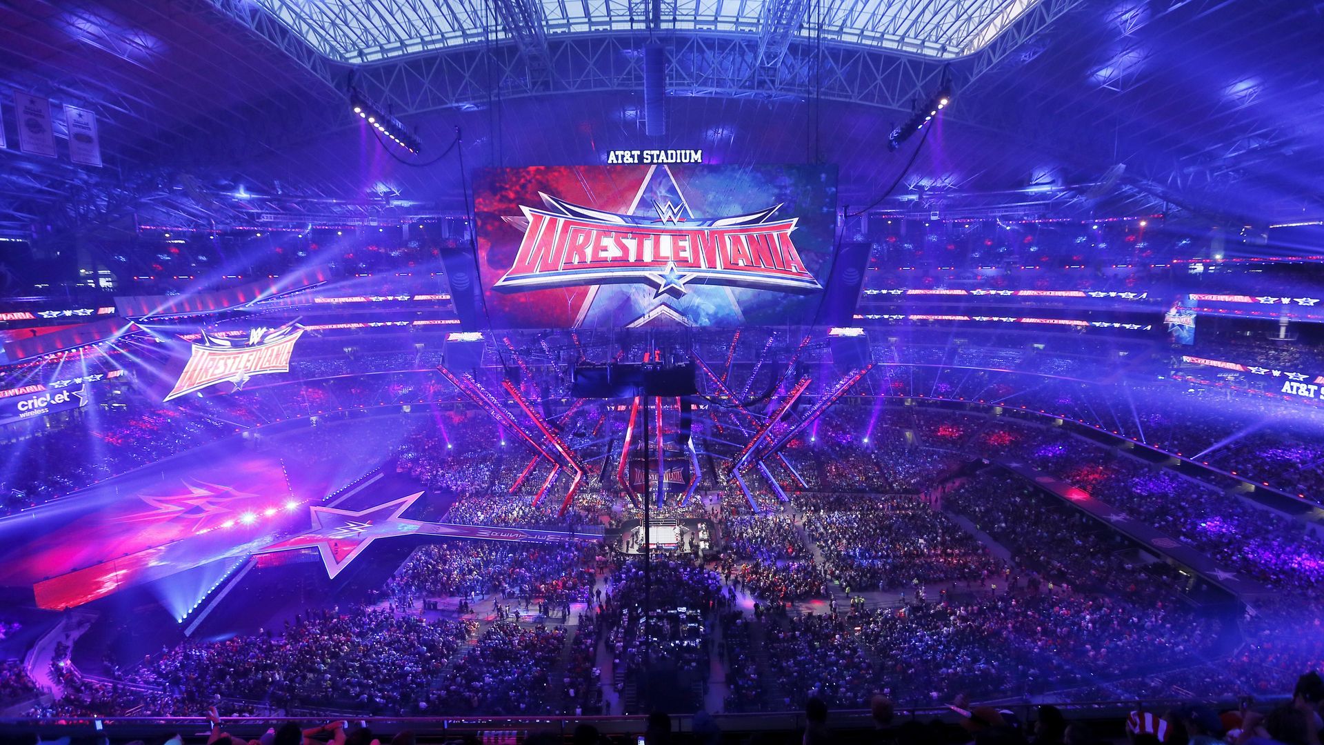 A stadium filled for Wrestlemania.
