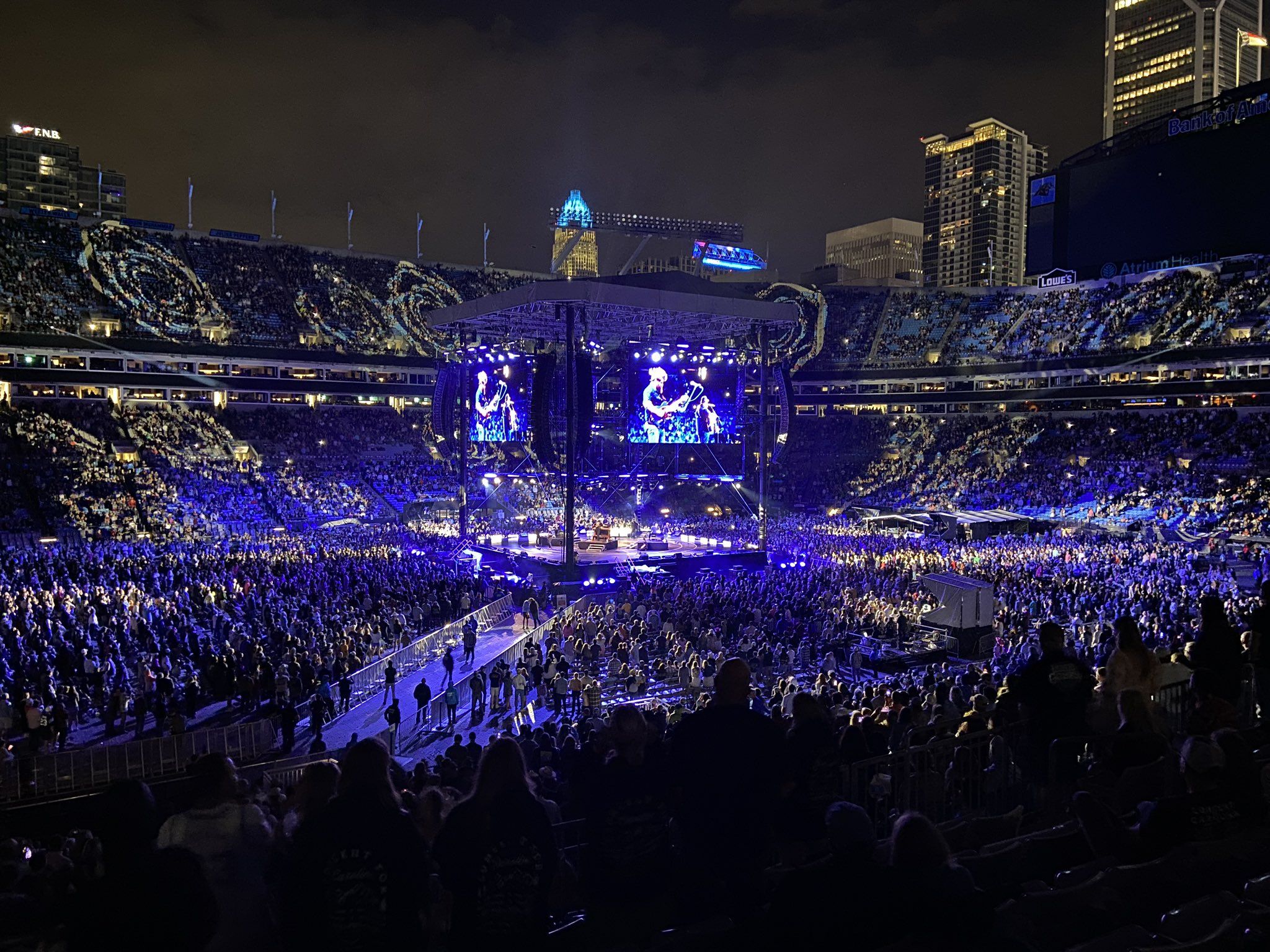 Luke Combs performing. 