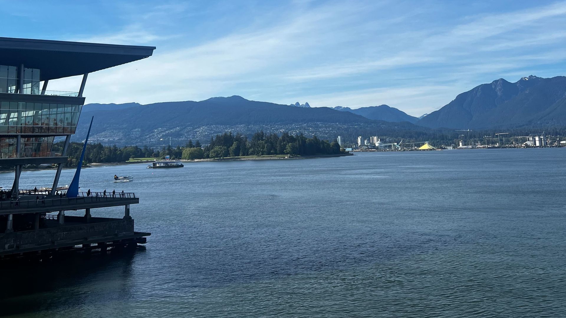 The view from just outside the Vancouver Convention Center.