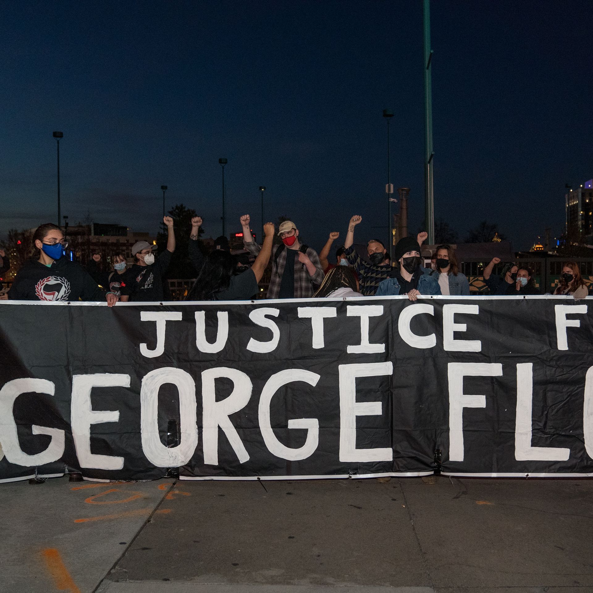 Justice for George Floyd sign